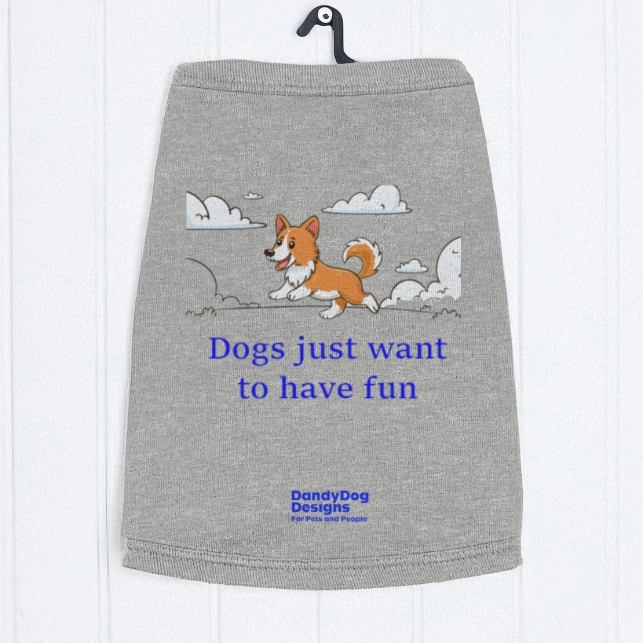 Dogs Just Want to Have Fun — Cute Pet Tank Top for Playful Dogs product thumbnail image Dogs Just Want to Have Fun — Cute Pet Tank Top for Playful Dogs product thumbnail image