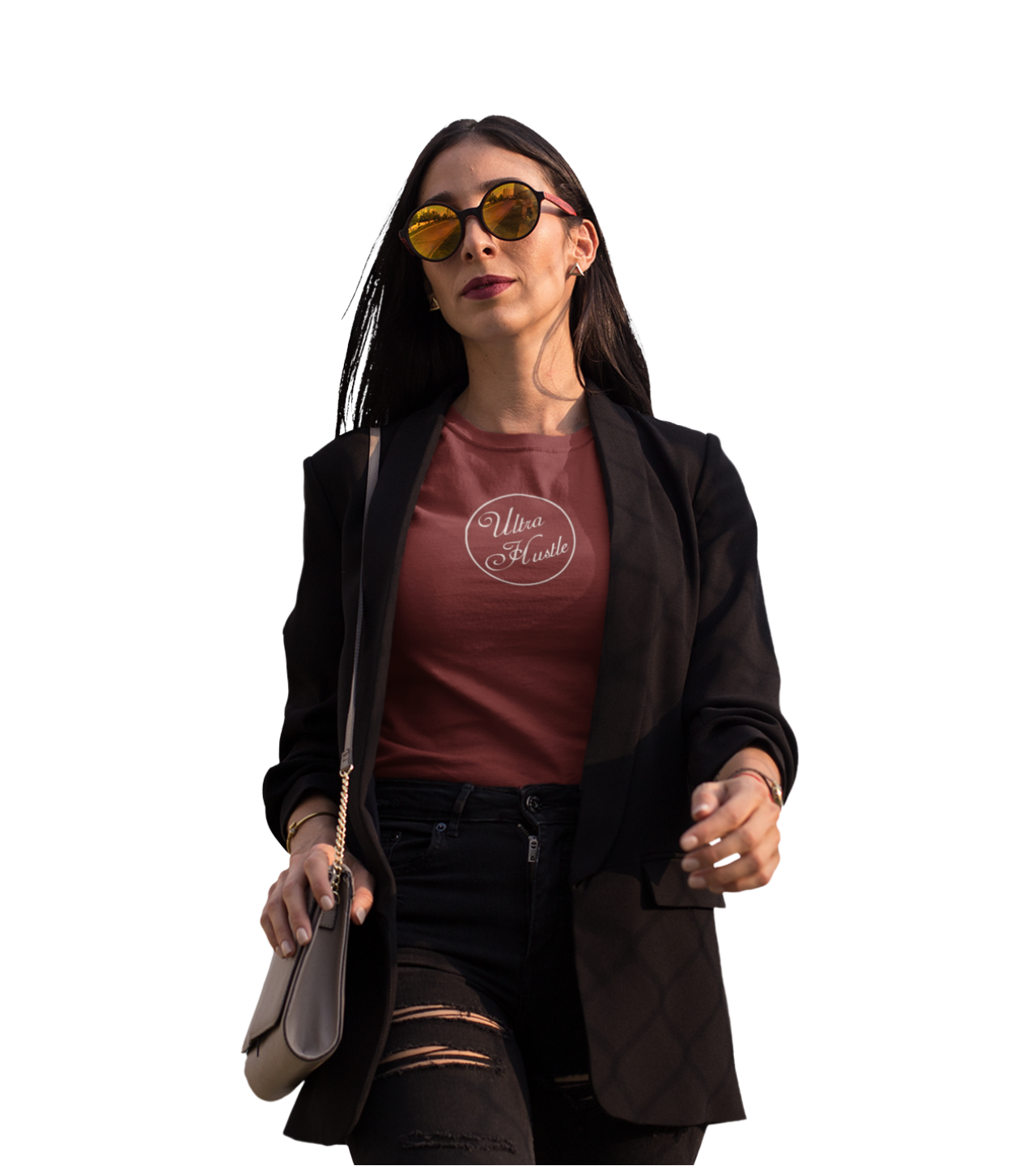 Ultra Hustle Sofisticate Logo Women's Tee – 'comfort form fit' T-Shirt