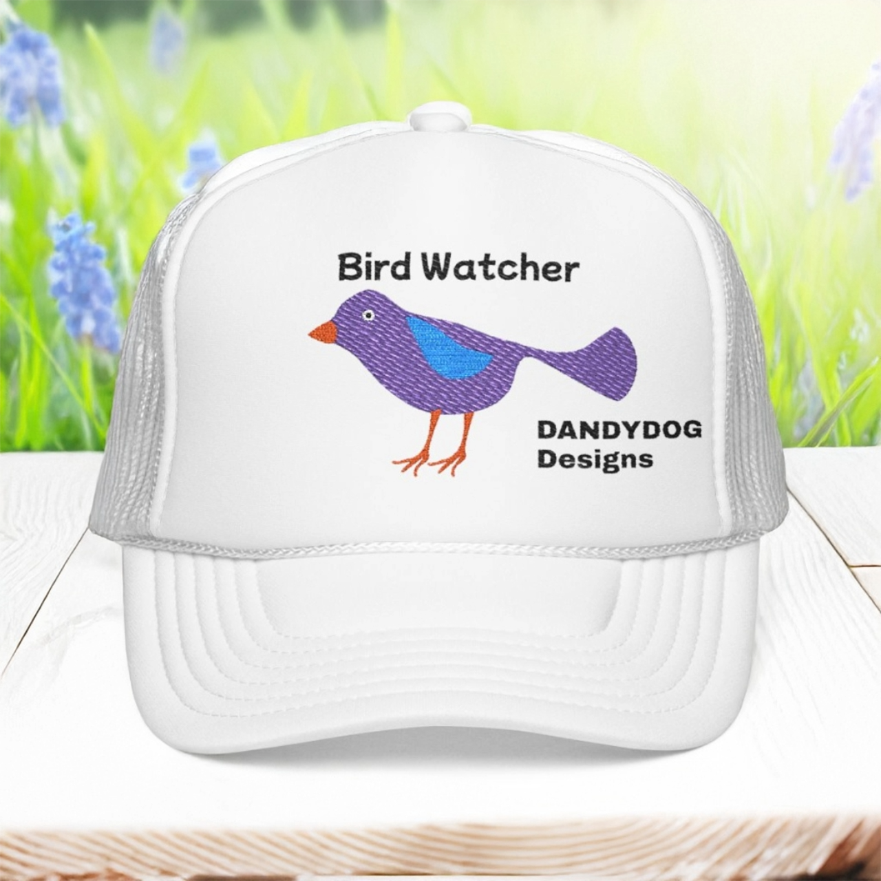 Embroidered Foam Hat — Vibrant Bird-Lover Design product thumbnail image Embroidered Foam Hat — Vibrant Bird-Lover Design product thumbnail image