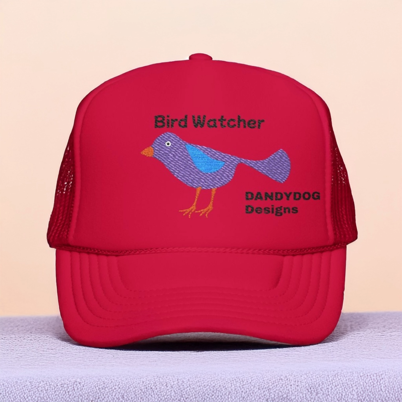 Embroidered Foam Hat — Vibrant Bird-Lover Design product thumbnail image Embroidered Foam Hat — Vibrant Bird-Lover Design product thumbnail image