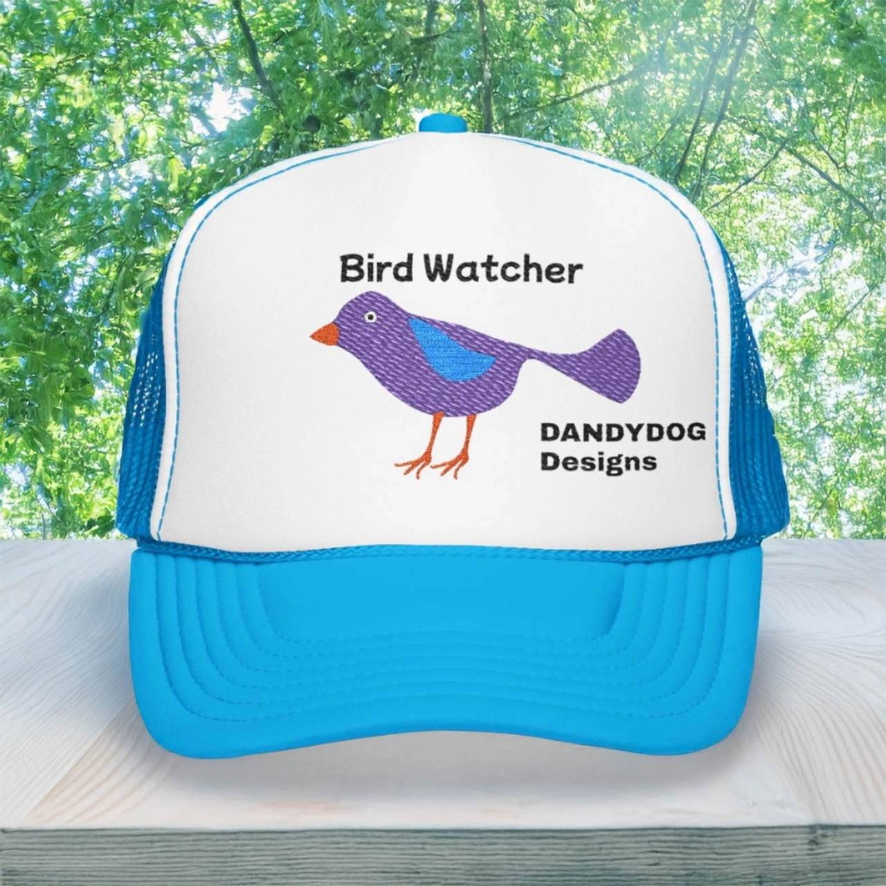 Embroidered Foam Hat — Vibrant Bird-Lover Design product thumbnail image Embroidered Foam Hat — Vibrant Bird-Lover Design product thumbnail image