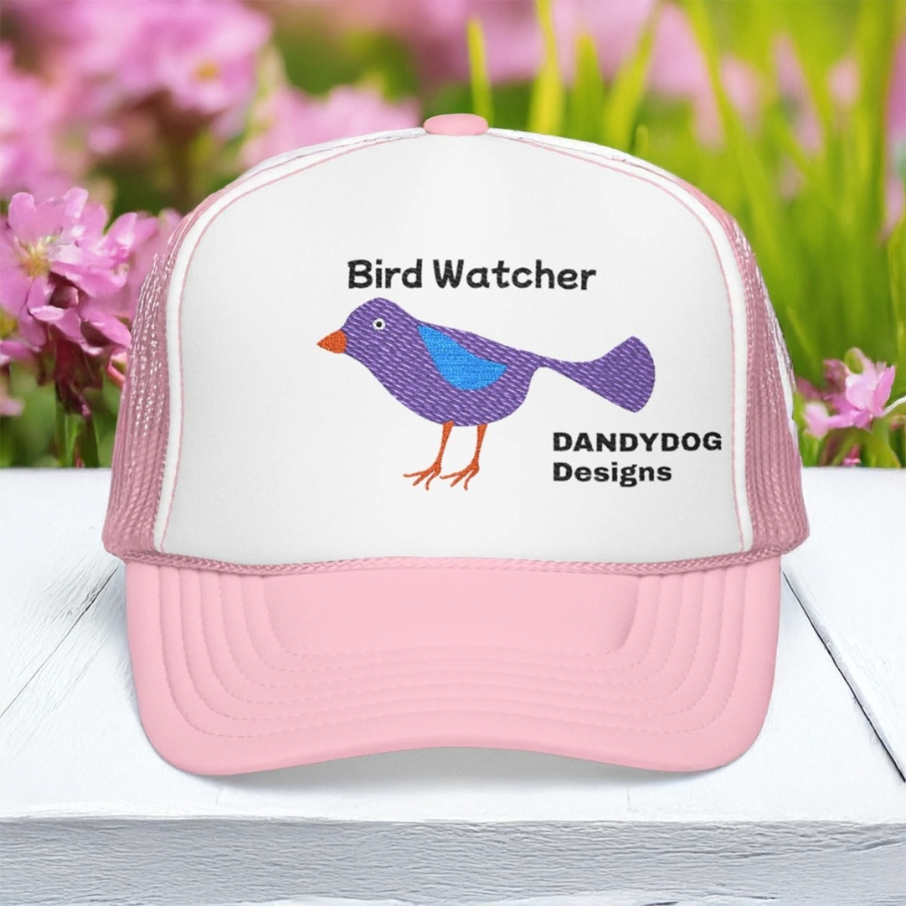 Embroidered Foam Hat — Vibrant Bird-Lover Design product thumbnail image Embroidered Foam Hat — Vibrant Bird-Lover Design product thumbnail image