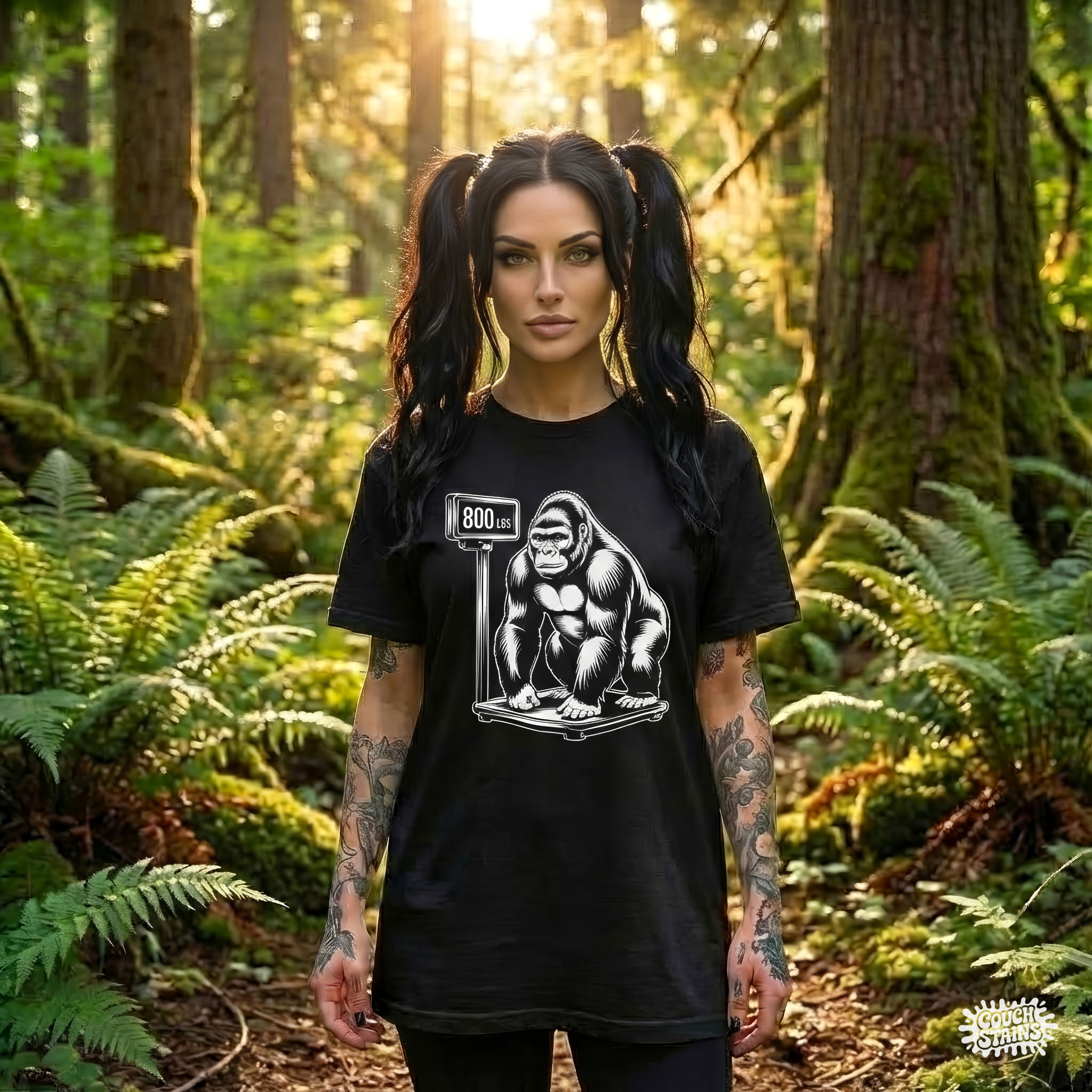 Weighing In at 800 Pounds — Gorilla Scale Graphic Unisex T-Shirt product thumbnail image Weighing In at 800 Pounds — Gorilla Scale Graphic Unisex T-Shirt product thumbnail image