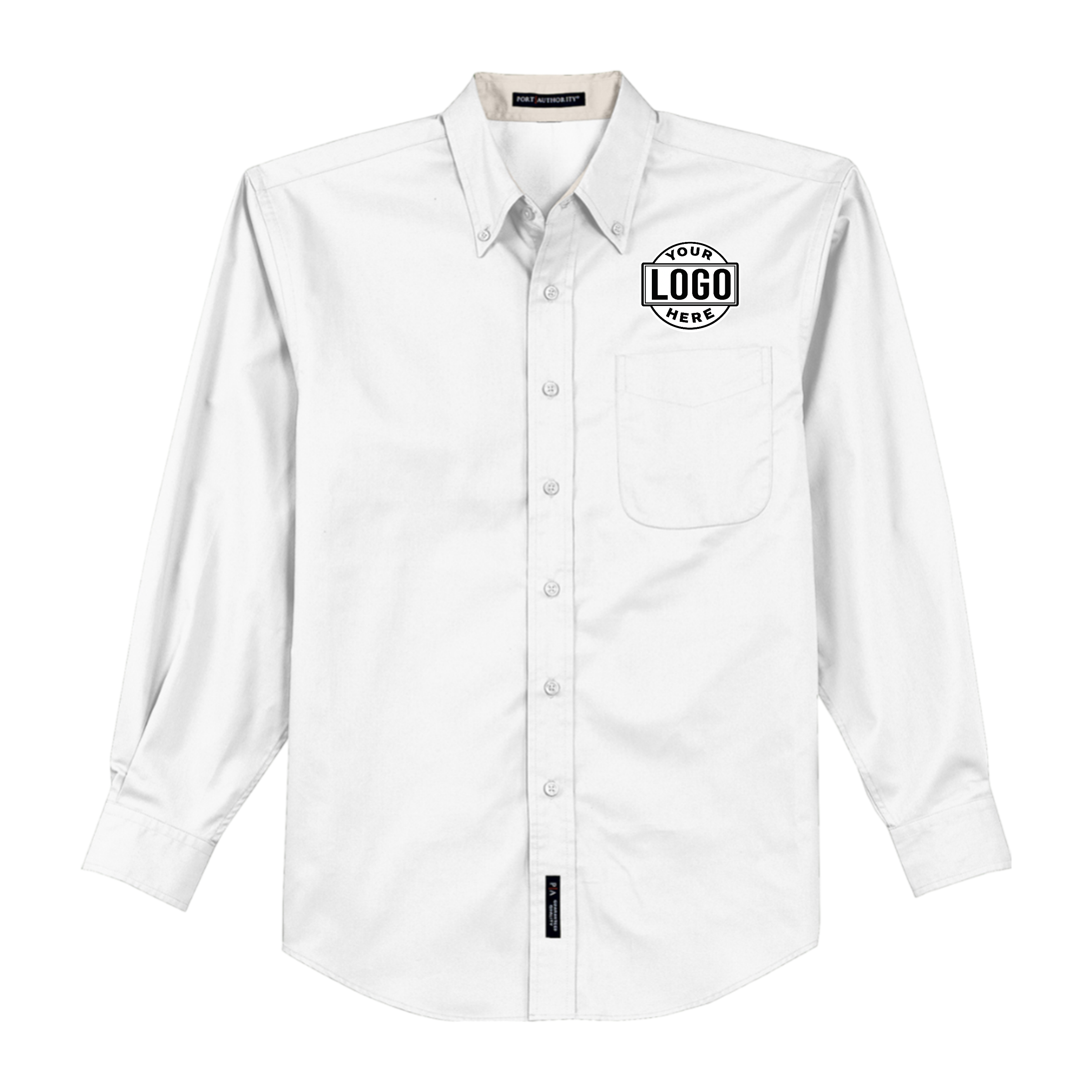 Embroidered Chest Logo Long Sleeve Shirt product thumbnail image