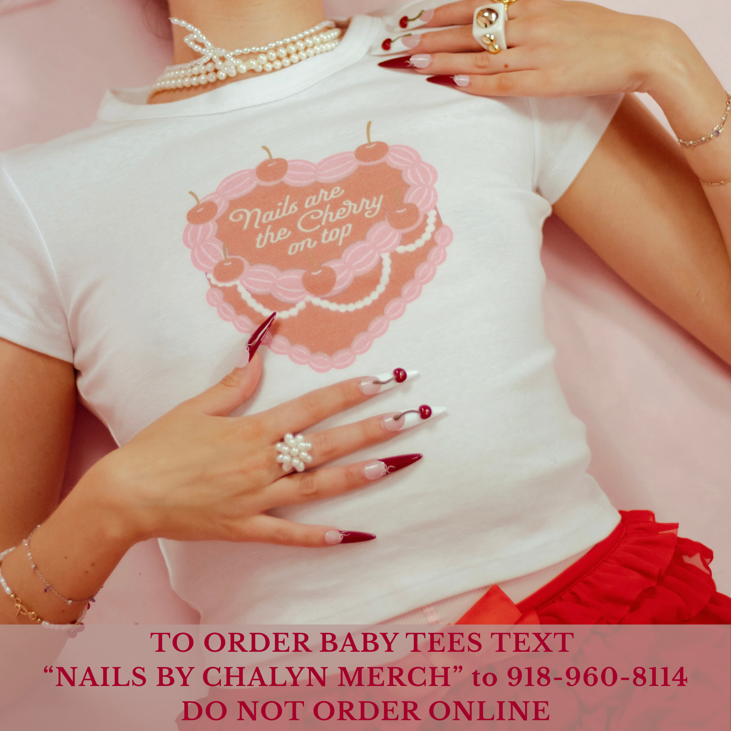 Nails are the Cherry on Top; Bella &amp; Canvas Baby Tee
