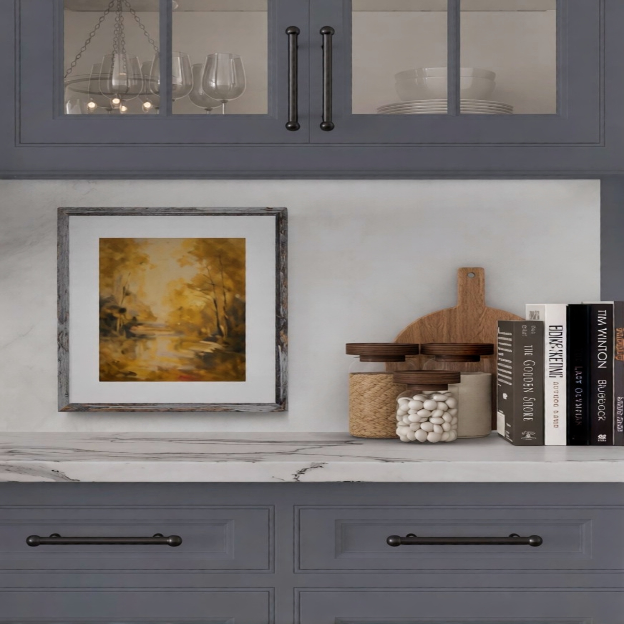 Golden Autumn Landscape Matte Canvas Print — Stretched Wall Art product thumbnail image