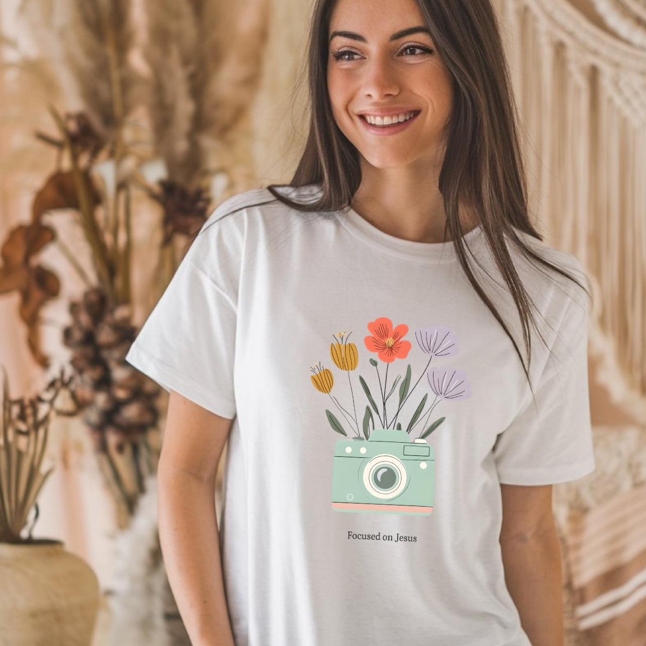 Focused on God Gildan Christian T Shirt | Faith Based Unisex Crewneck Tee | Christian Gift for her 