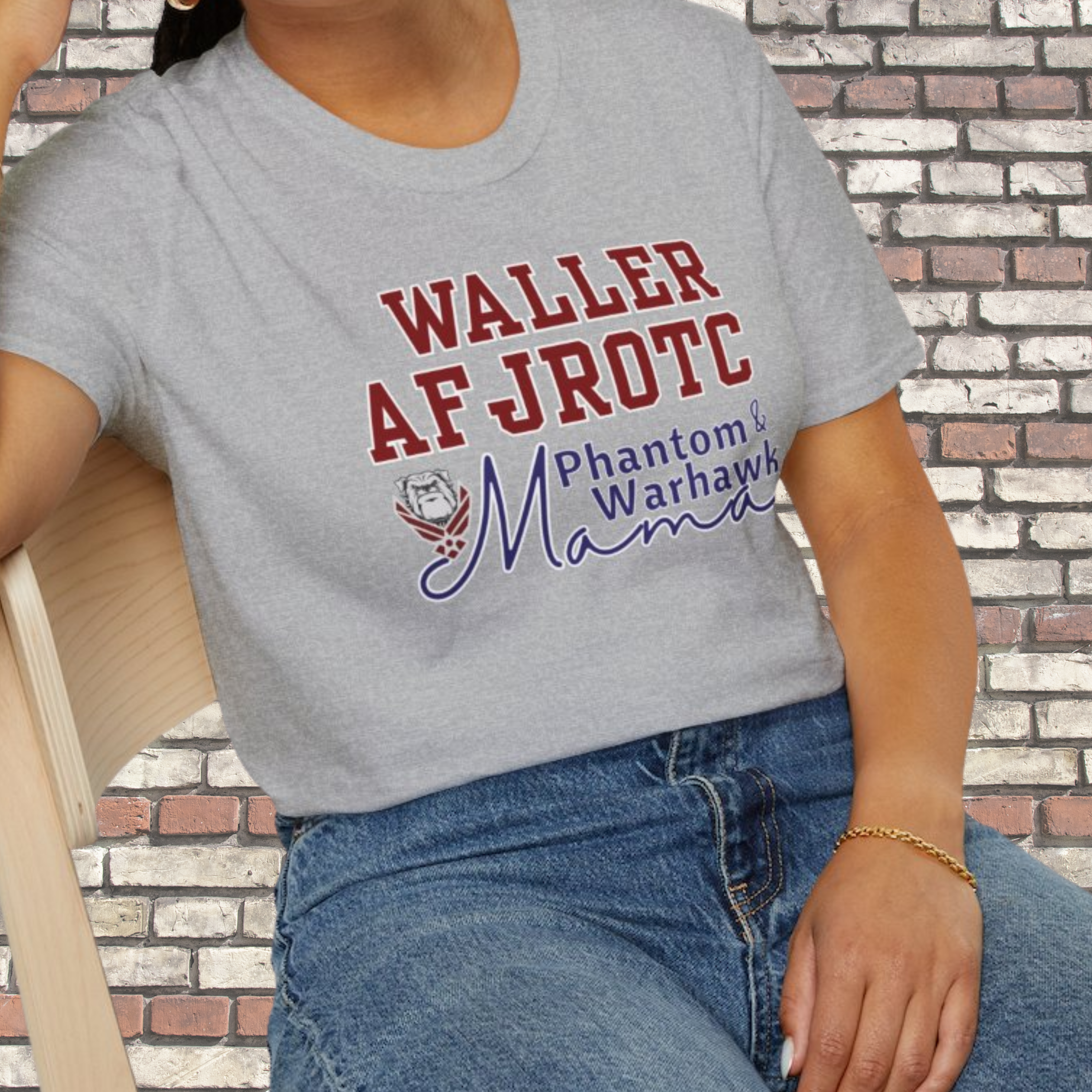 Waller AFJROTC Phantom & Warhawk Mama Shirt product thumbnail image Waller AFJROTC Phantom & Warhawk Mama Shirt product thumbnail image