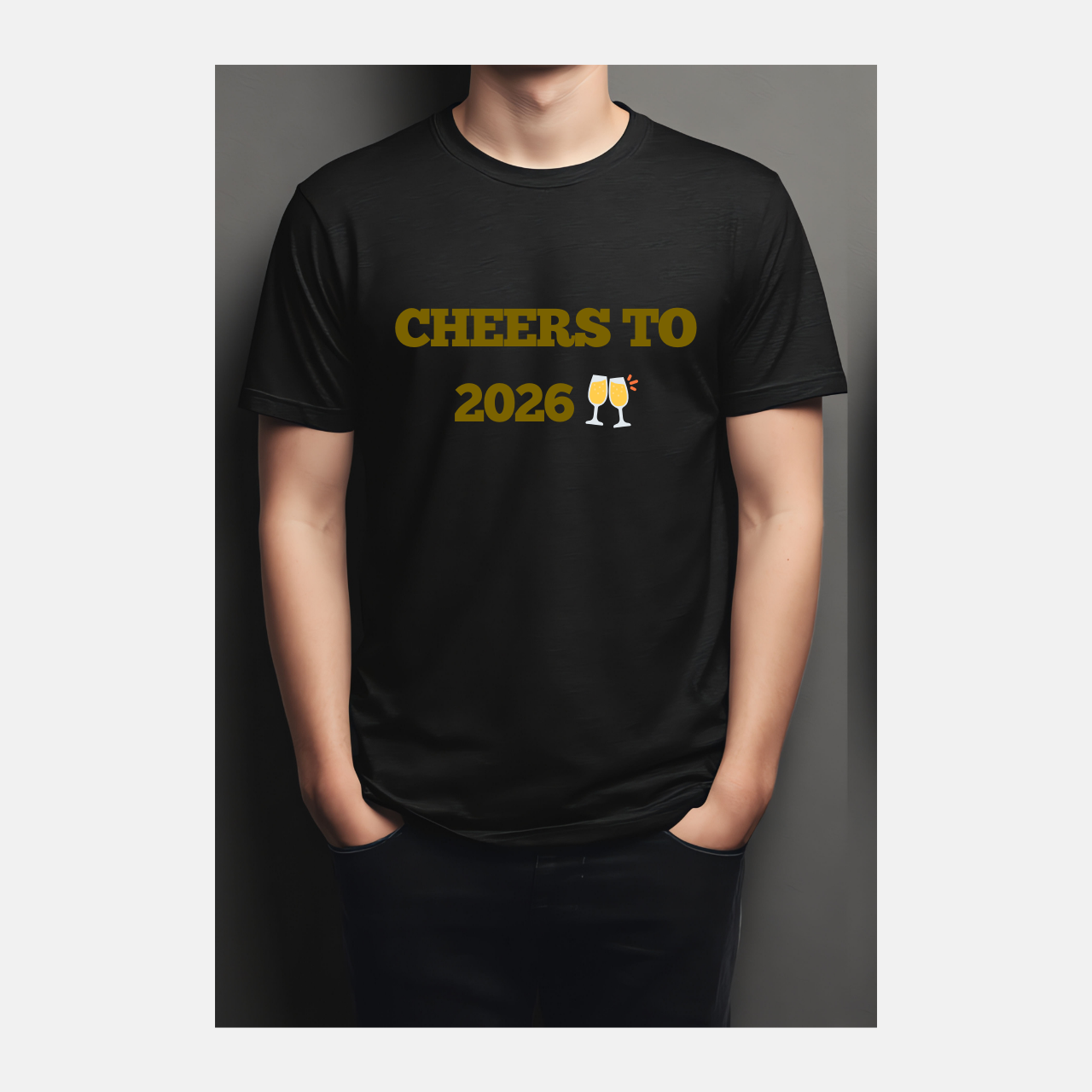 Hello 2026 T-Shirt — Gold Foil New Year Celebration Tee product thumbnail image
