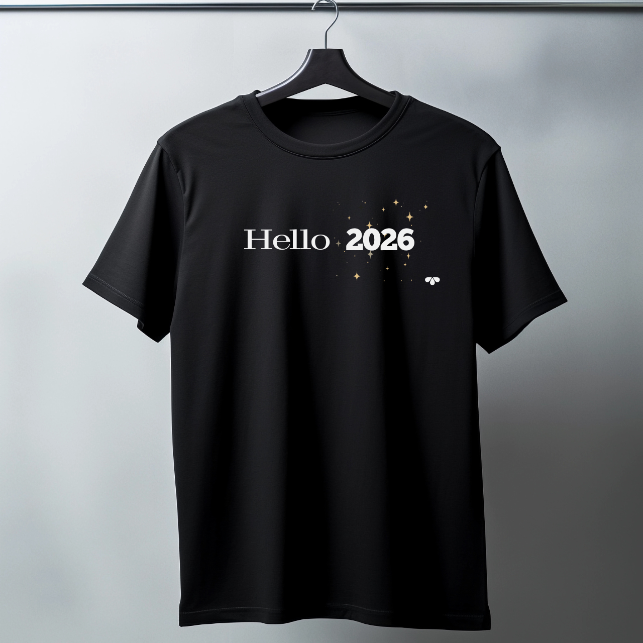 Hello 2026 T-Shirt — Gold Foil New Year Celebration Tee product thumbnail image Hello 2026 T-Shirt — Gold Foil New Year Celebration Tee product thumbnail image