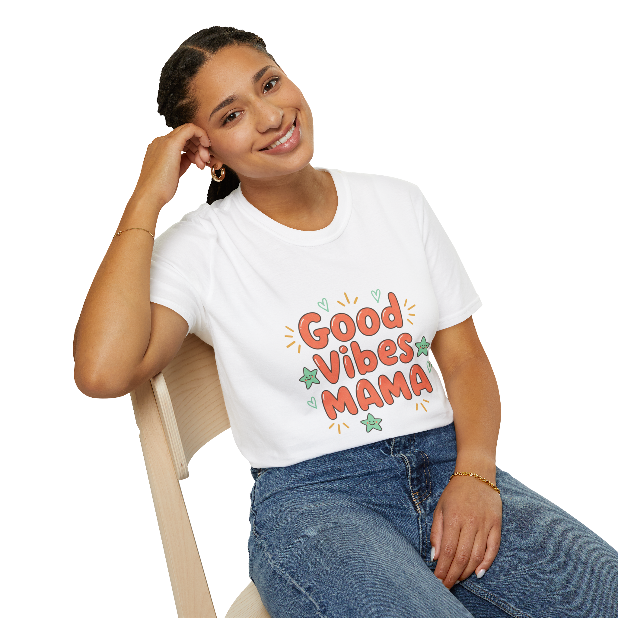 Good Vibes Mama T-Shirt — Retro Floral Mom Graphic Tee product thumbnail image Good Vibes Mama T-Shirt — Retro Floral Mom Graphic Tee product thumbnail image