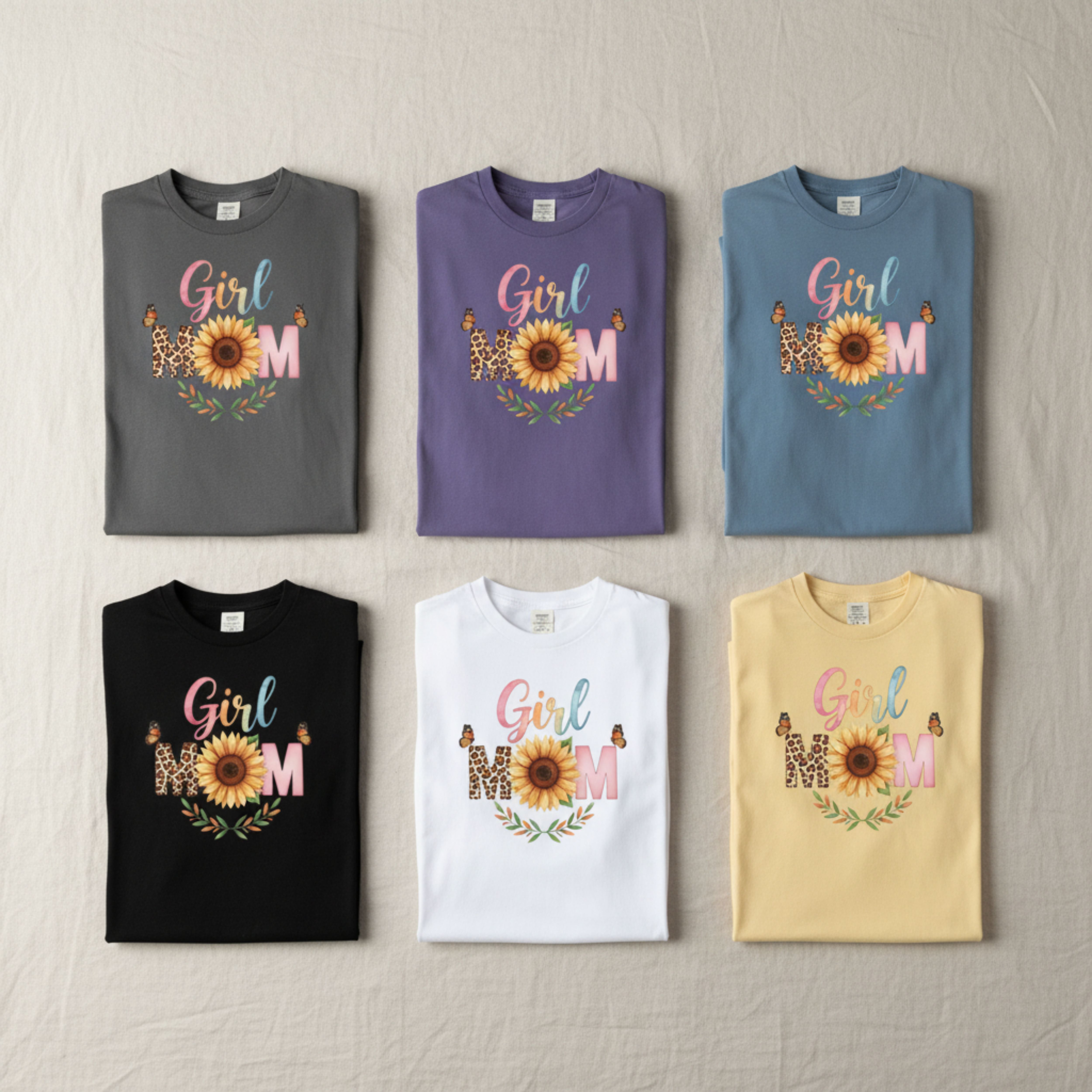 Girl Mom T-Shirt - Sunflower & Leopard Print Mom Tee product thumbnail image Girl Mom T-Shirt - Sunflower & Leopard Print Mom Tee product thumbnail image
