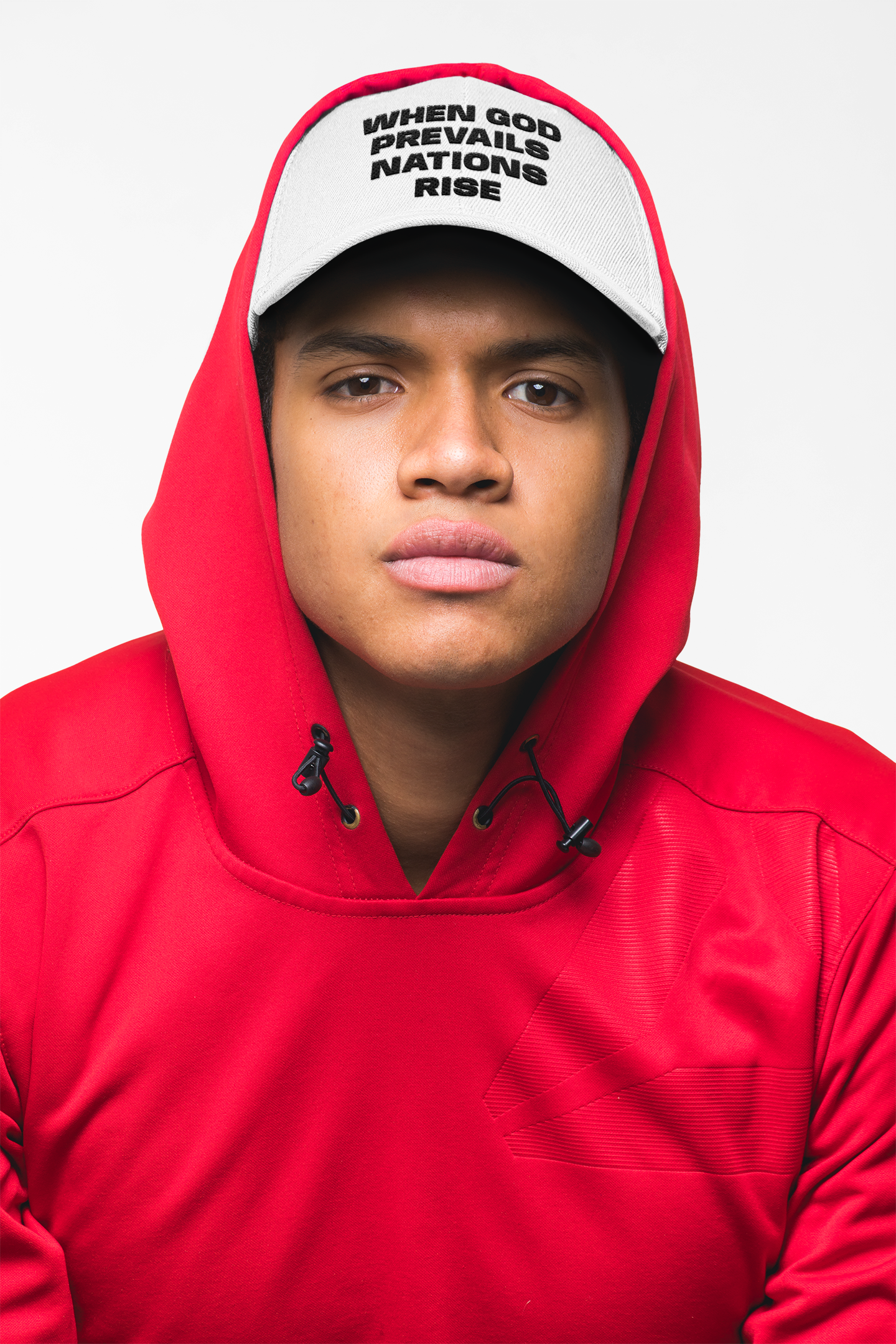 WHEN GOD PREVAILS NATIONS RISE Unisex Dad Cap | Embroidered Faith Statement Hat | Low-Profile Cotton Cap | Color Options | LifeCoachDesigns.shop Exclusive product thumbnail image