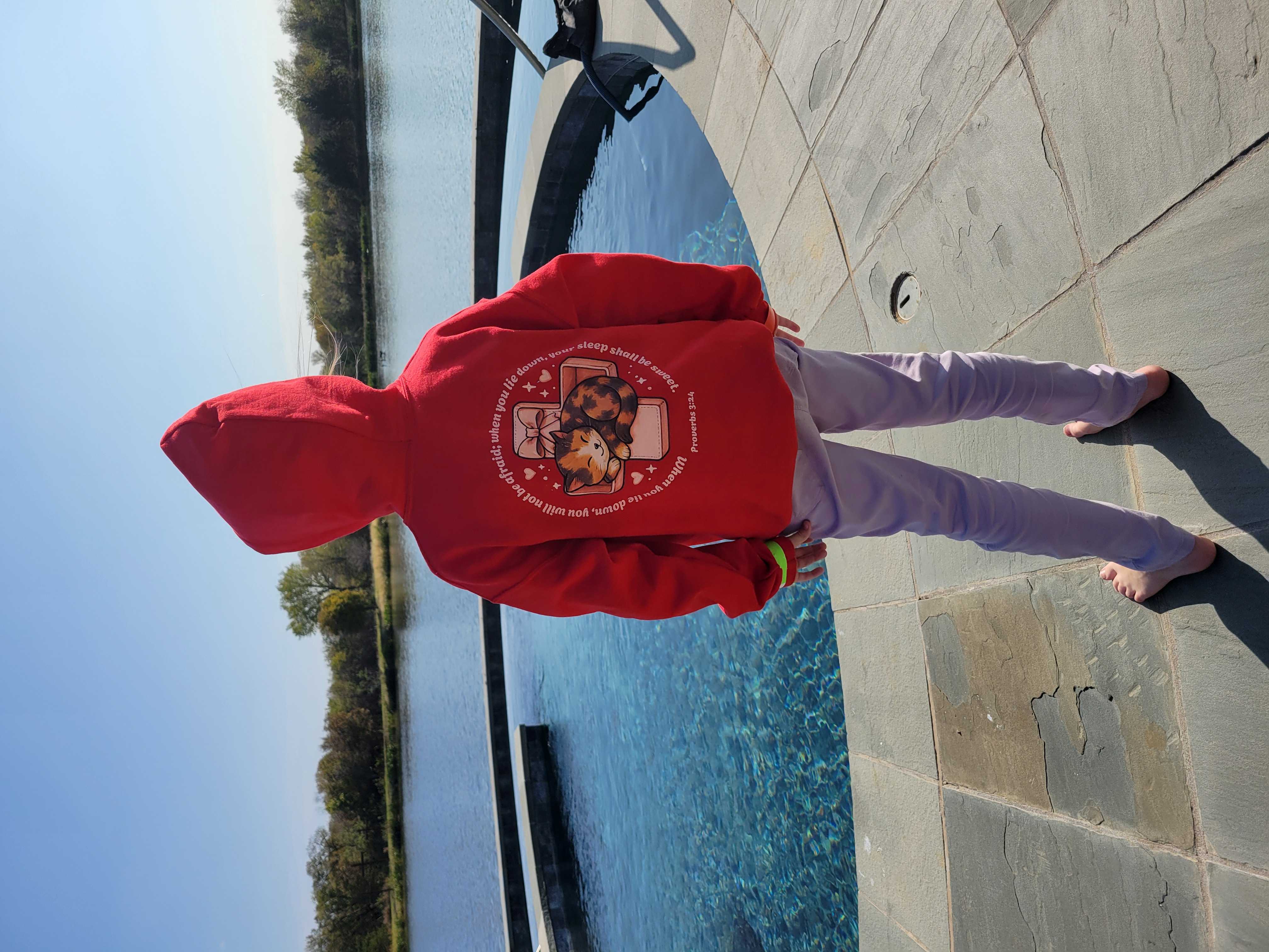 Proverbs 3:24 When You Lie Down you will not be afraid... Sleeping Cat Florida Faith Youth Hoodie product thumbnail image Proverbs 3:24 When You Lie Down you will not be afraid... Sleeping Cat Florida Faith Youth Hoodie product thumbnail image