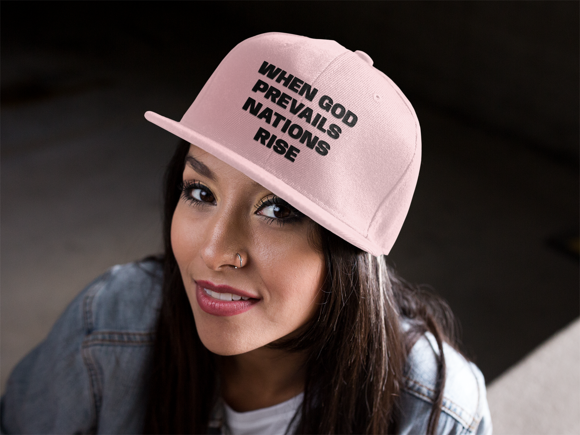 WHEN GOD PREVAILS NATIONS RISE Unisex Dad Cap | Embroidered Faith Statement Hat | Low-Profile Cotton Cap | Color Options | LifeCoachDesigns.shop Exclusive product thumbnail image