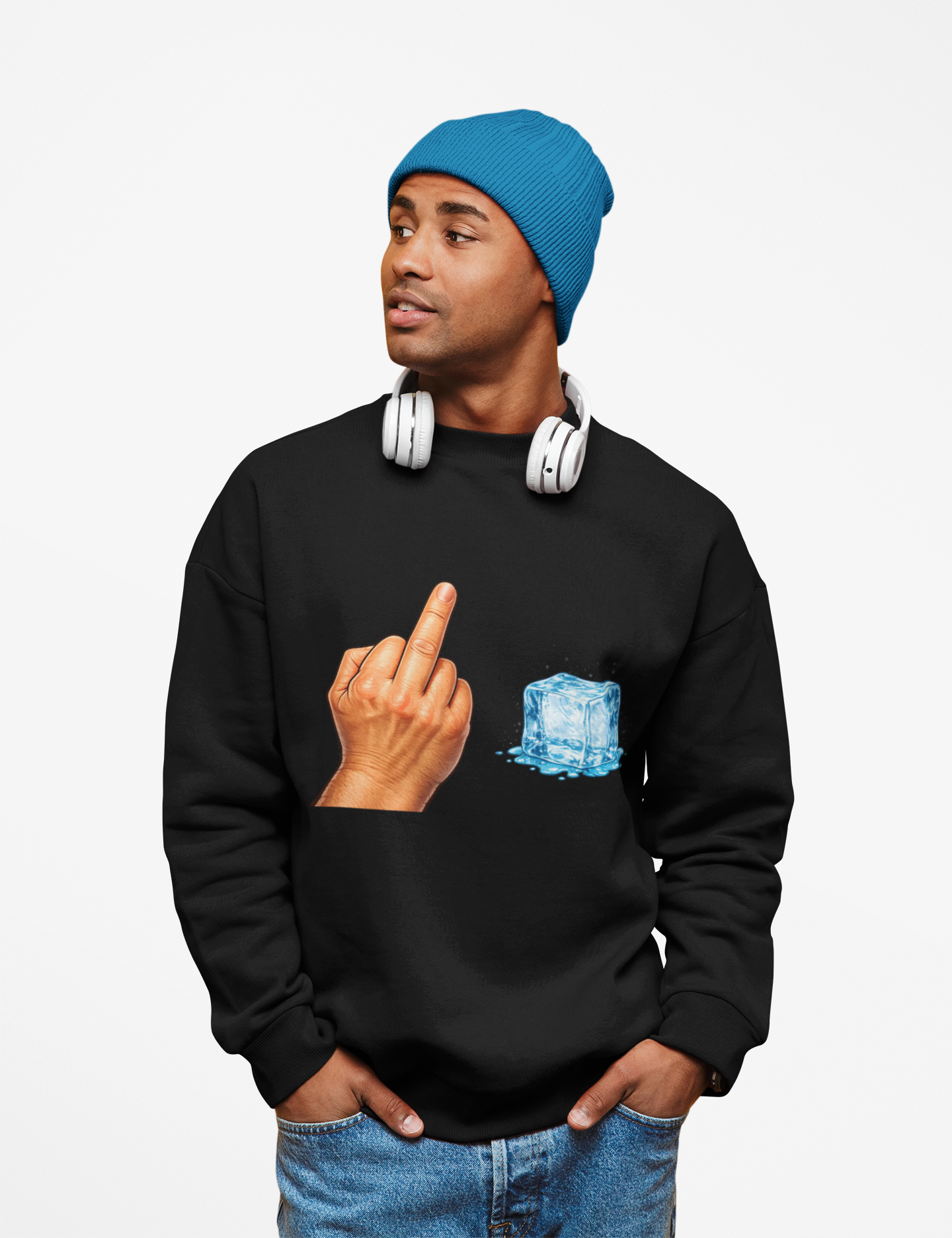 Cold as Ice Sweatshirt – Unapologetic Attitude Graphic Unisex Crewneck Sweatshirt product thumbnail image