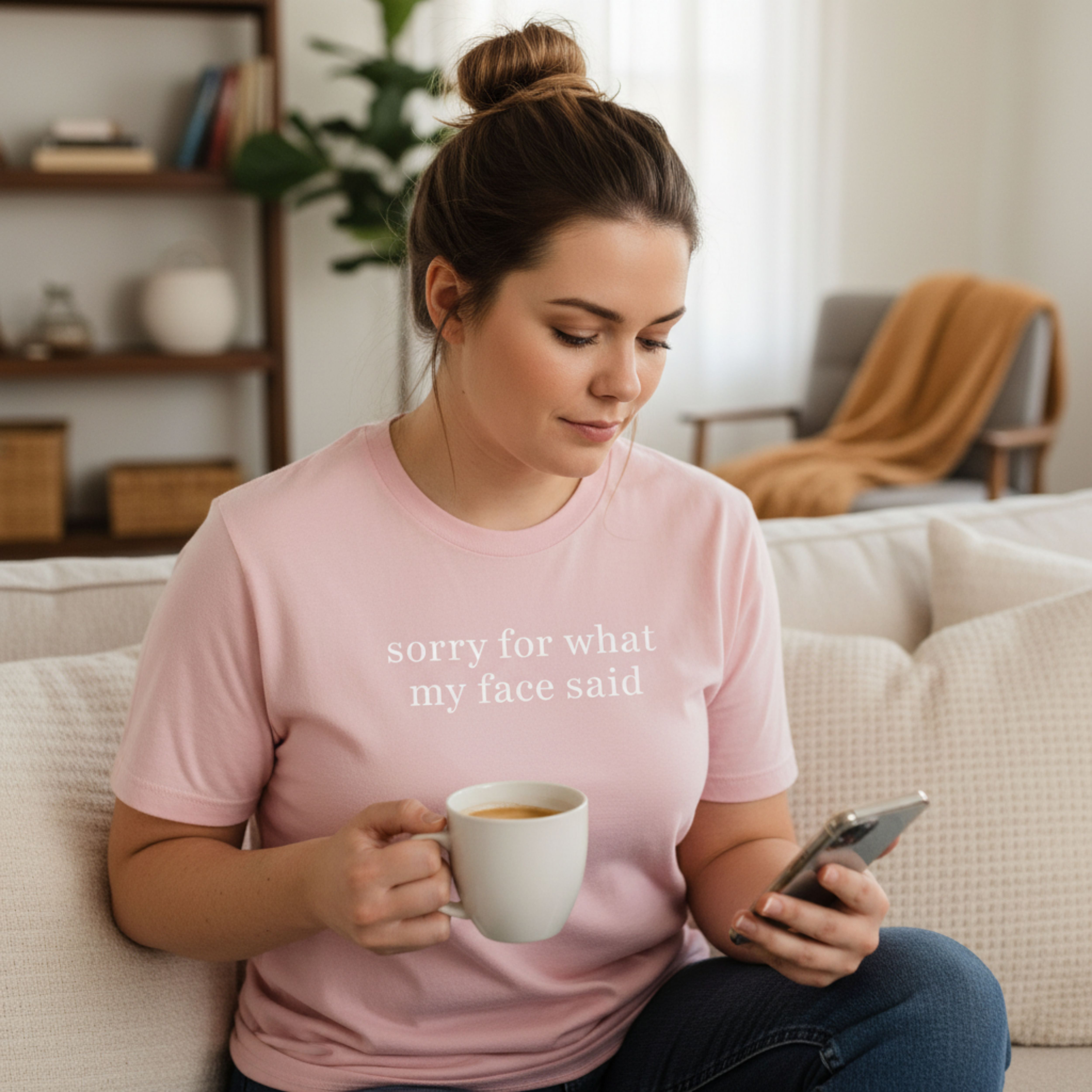 "Sorry For What My Face Said" Graphic Cotton T-Shirt product thumbnail image "Sorry For What My Face Said" Graphic Cotton T-Shirt product thumbnail image