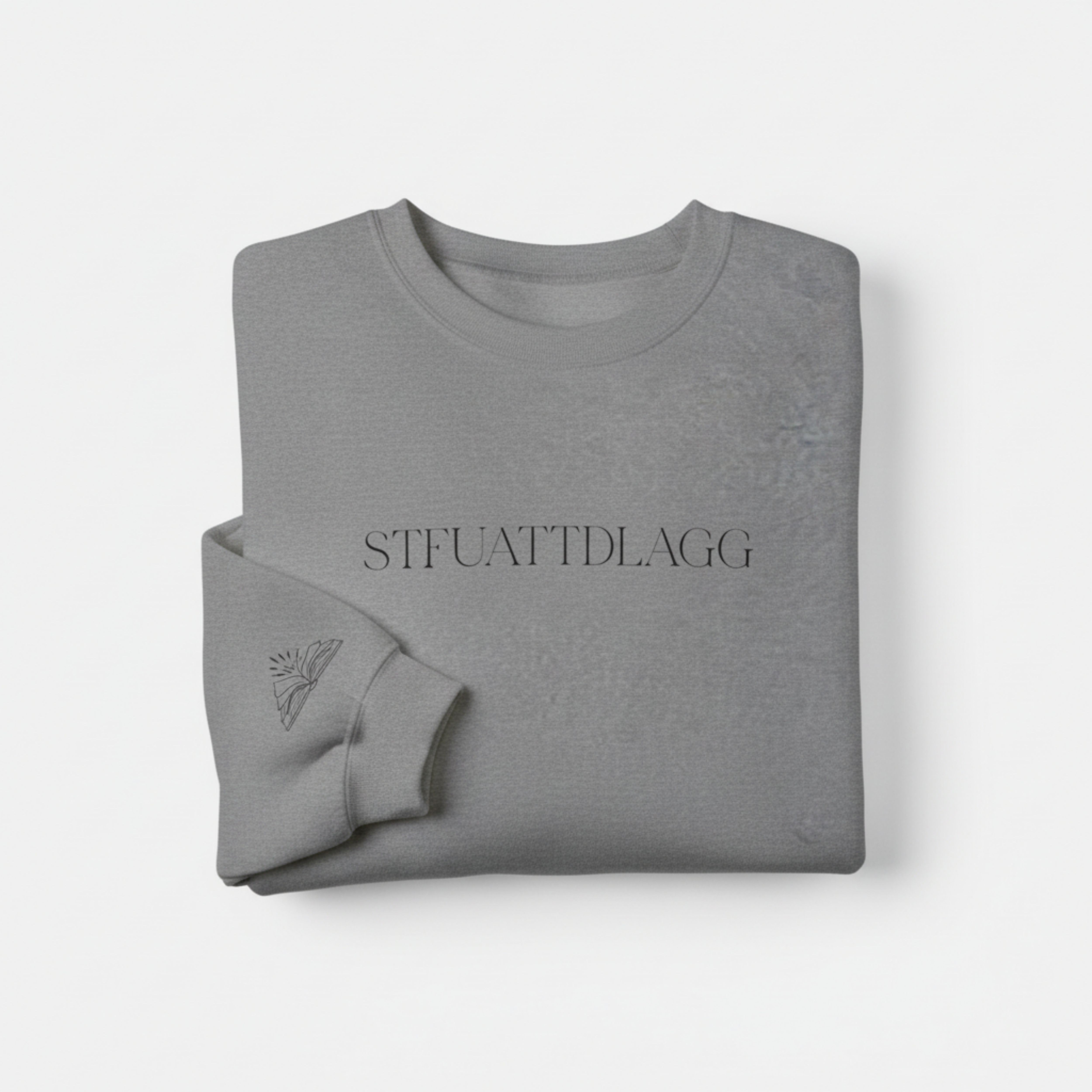 BookTok 'STFUATTDLAGG' Sweatshirt – Subtle Text Graphic, Modern Casual Sweater product thumbnail image BookTok 'STFUATTDLAGG' Sweatshirt – Subtle Text Graphic, Modern Casual Sweater product thumbnail image