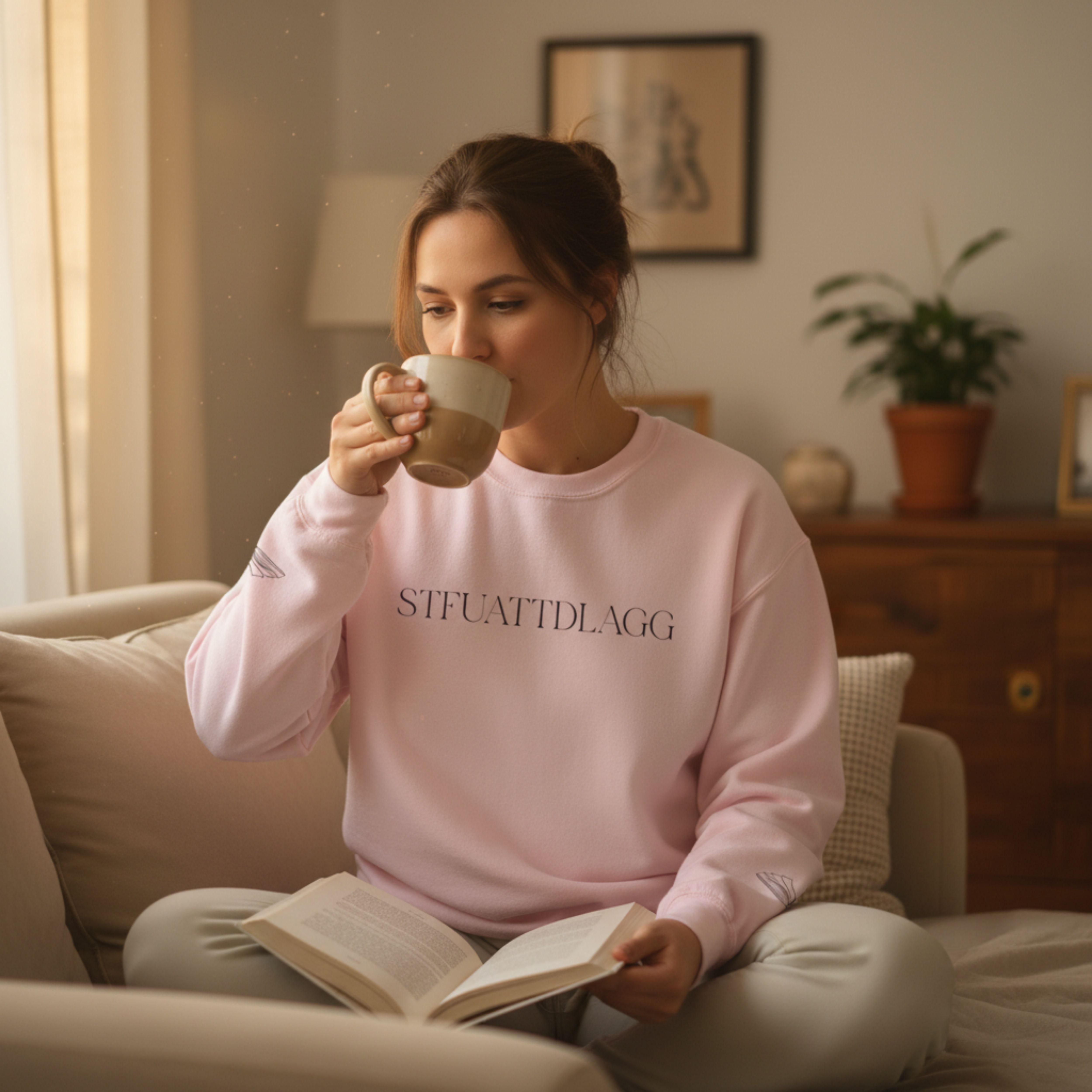 BookTok 'STFUATTDLAGG' Sweatshirt – Subtle Text Graphic, Modern Casual Sweater product thumbnail image BookTok 'STFUATTDLAGG' Sweatshirt – Subtle Text Graphic, Modern Casual Sweater product thumbnail image