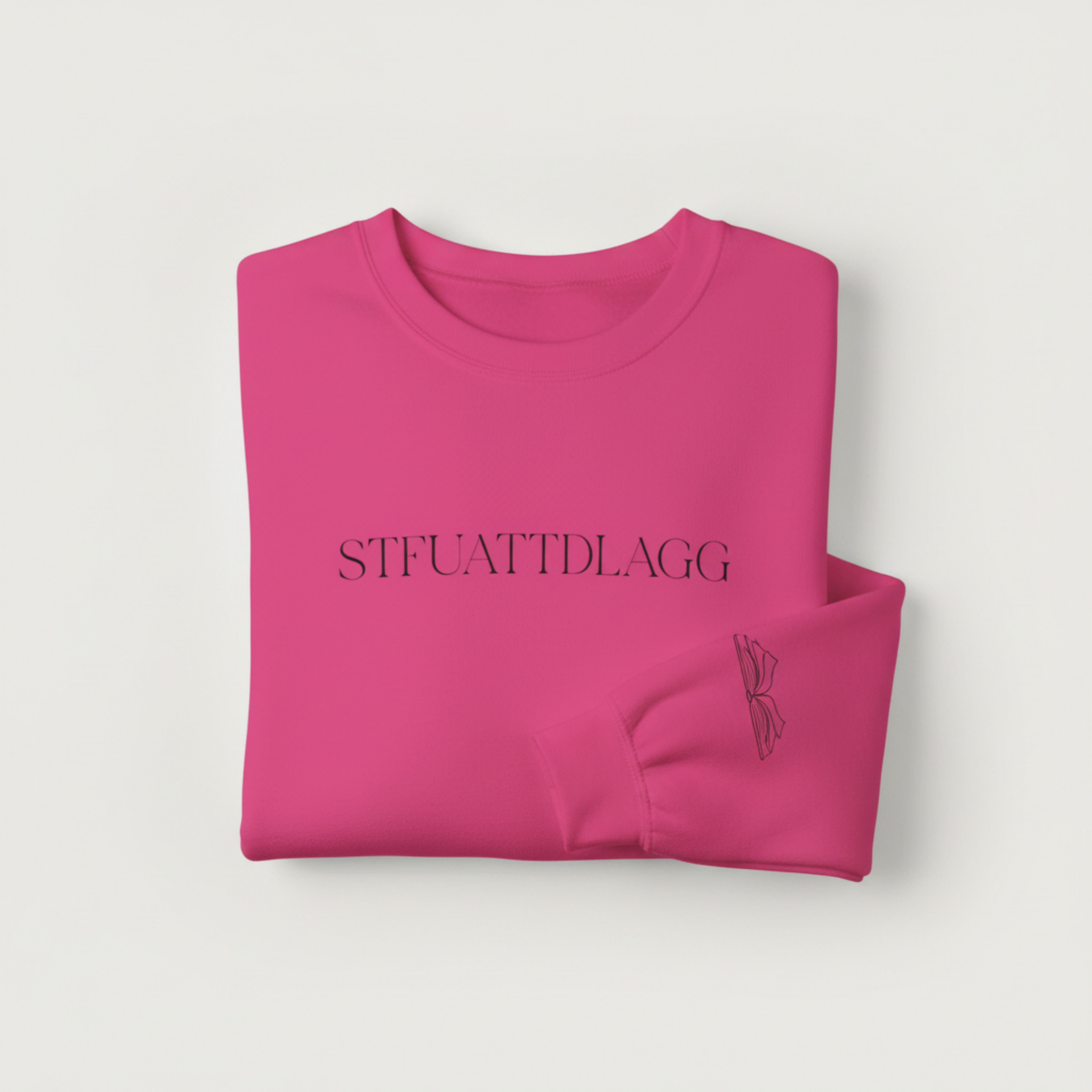 BookTok 'STFUATTDLAGG' Sweatshirt – Subtle Text Graphic, Modern Casual Sweater product thumbnail image BookTok 'STFUATTDLAGG' Sweatshirt – Subtle Text Graphic, Modern Casual Sweater product thumbnail image
