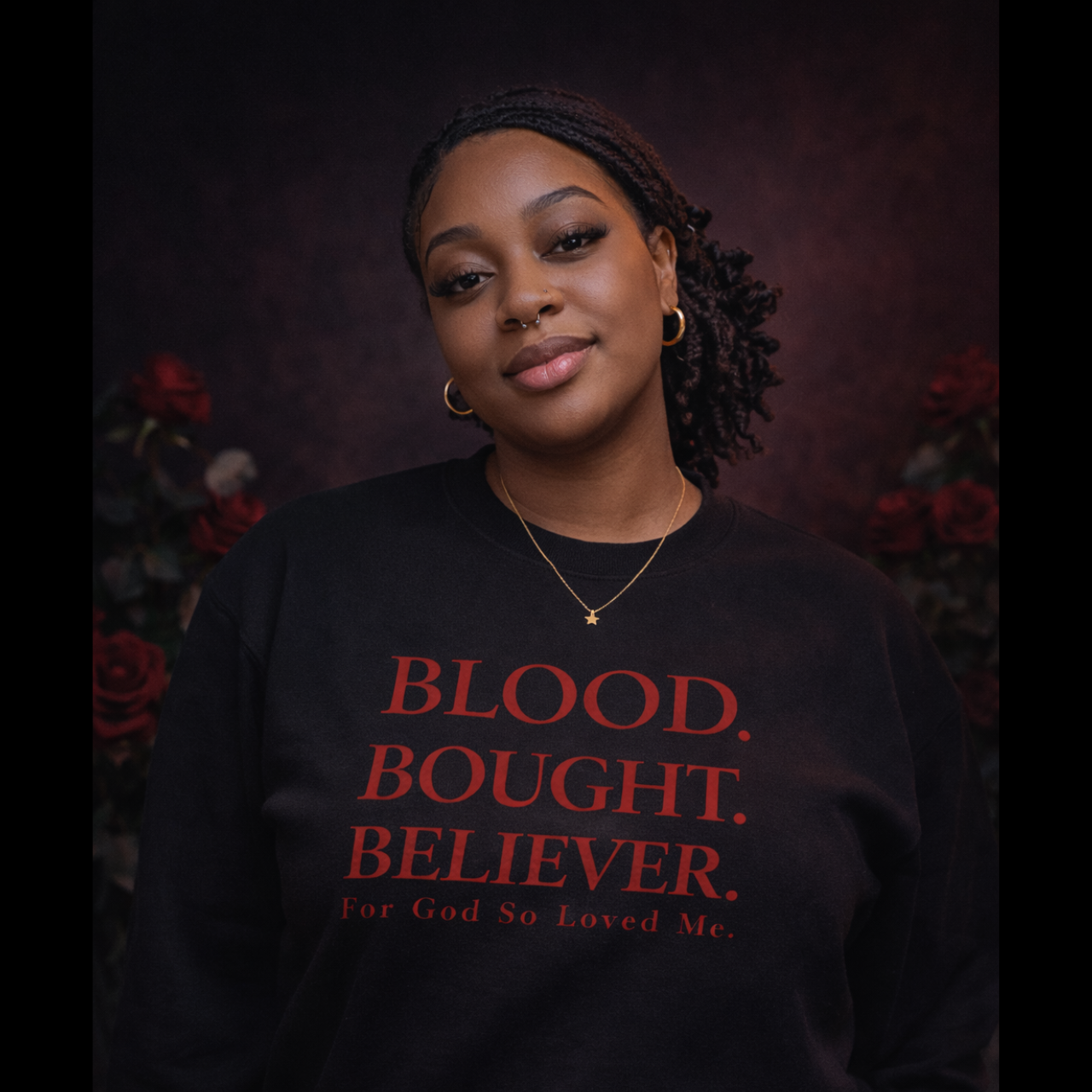 BLOOD. BOUGHT. BELIEVER. — Red on Black  product thumbnail image