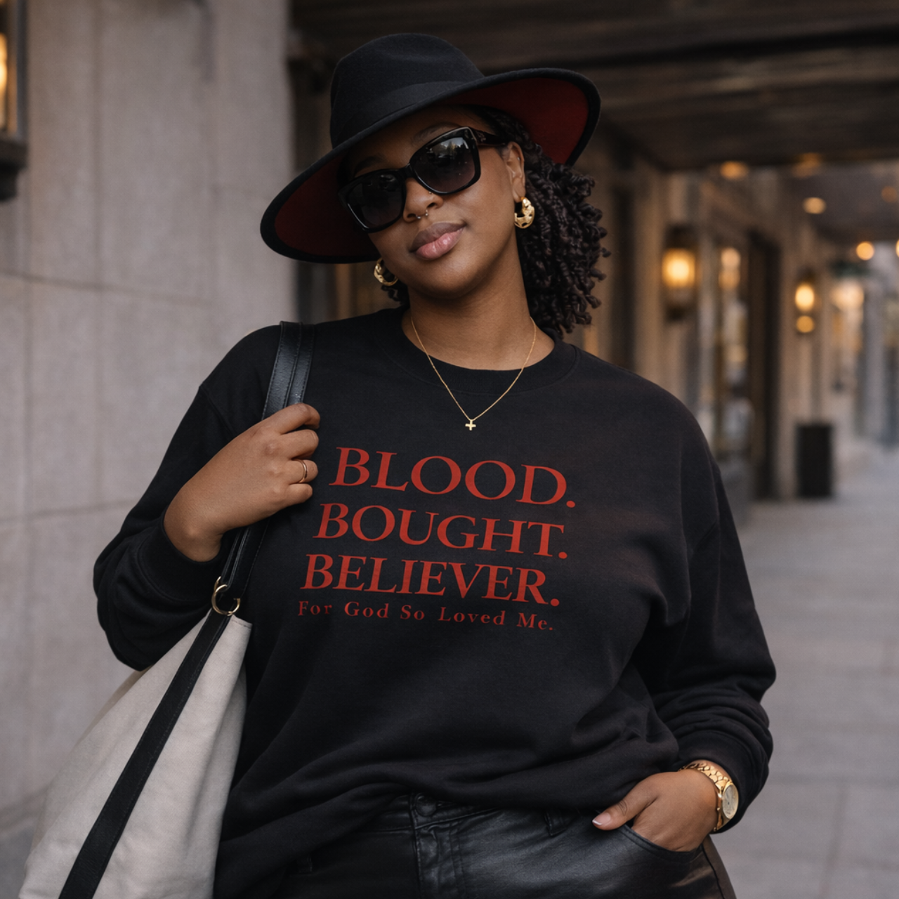 BLOOD. BOUGHT. BELIEVER. — Red on Black product thumbnail image BLOOD. BOUGHT. BELIEVER. — Red on Black product thumbnail image