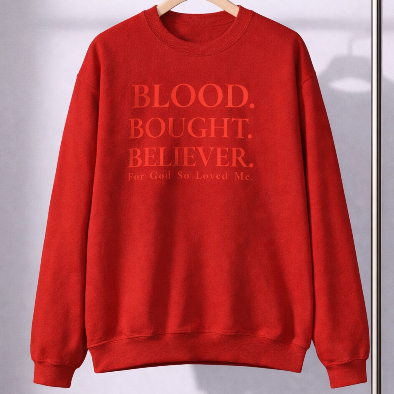 BLOOD. BOUGHT. BELIEVER. — Red on Red (Monochrome) product thumbnail image BLOOD. BOUGHT. BELIEVER. — Red on Red (Monochrome) product thumbnail image
