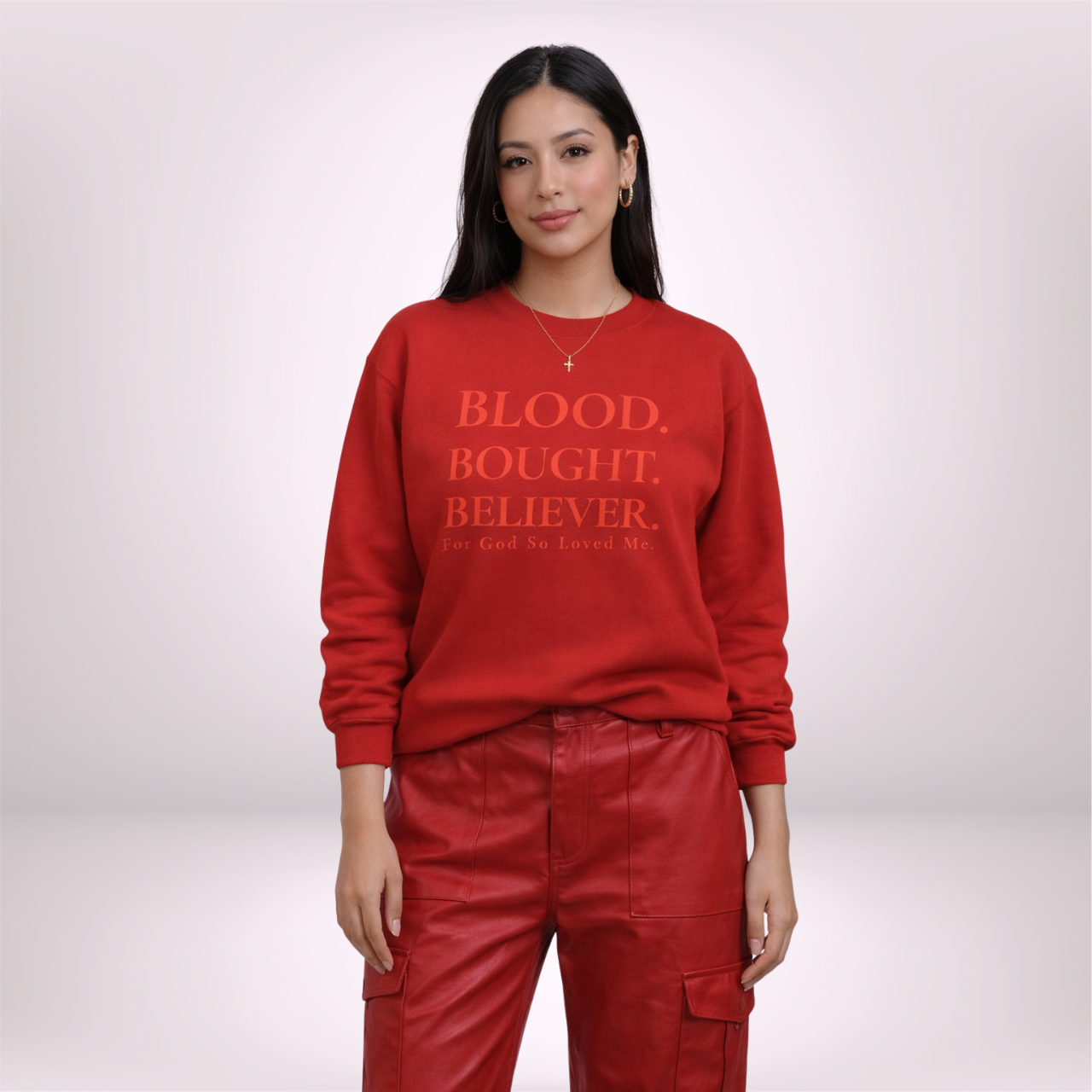 BLOOD. BOUGHT. BELIEVER. — Red on Red (Monochrome) product thumbnail image BLOOD. BOUGHT. BELIEVER. — Red on Red (Monochrome) product thumbnail image