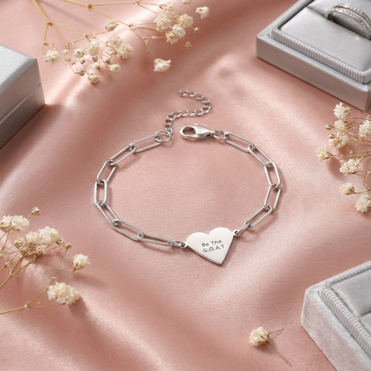 Paperclip Heart Bracelet (Engraving) product thumbnail image