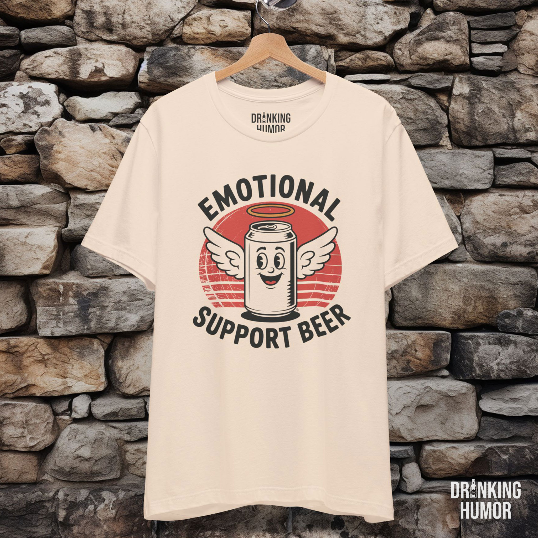 Emotional Support Beer – Retro Angel Can Unisex T-Shirt product thumbnail image