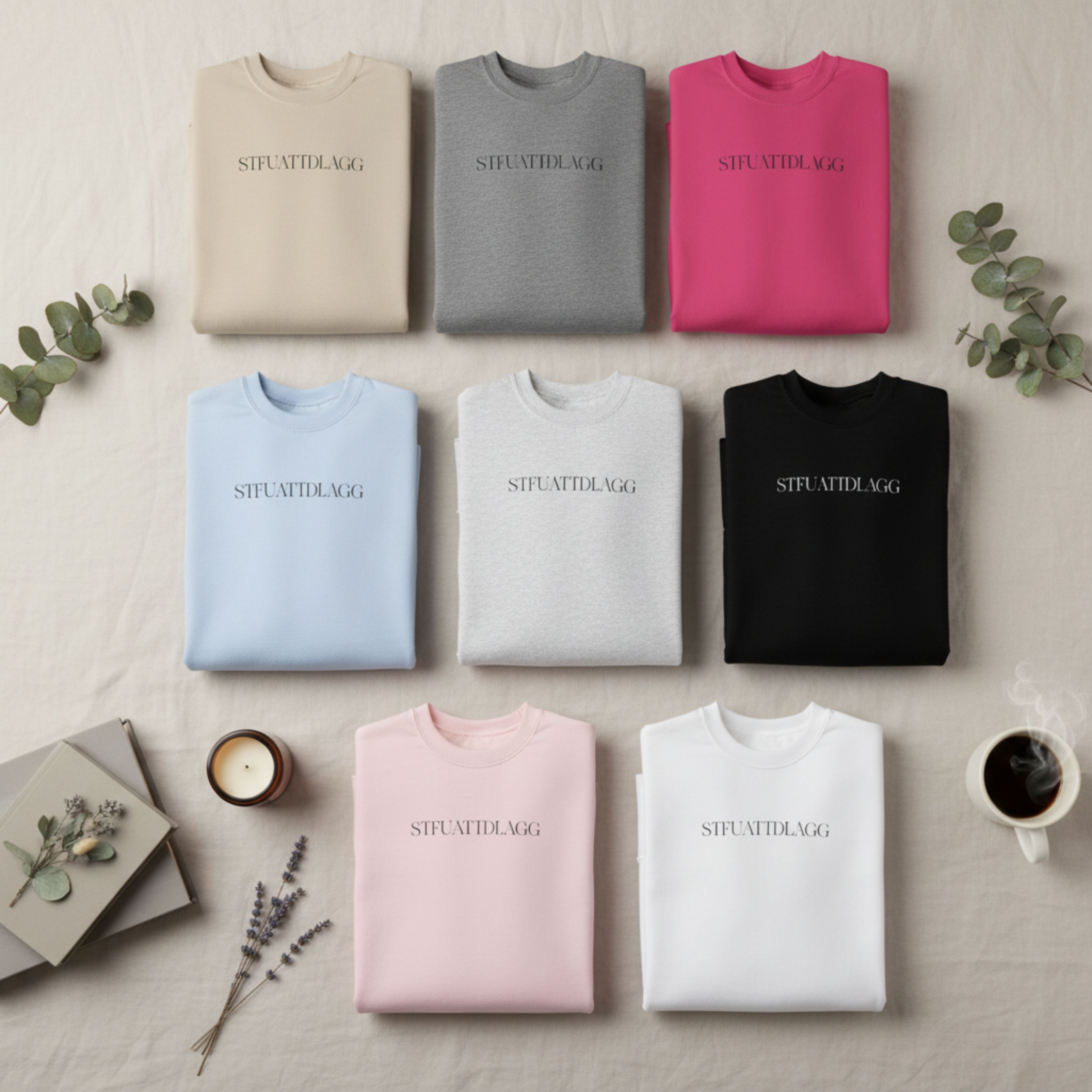 BookTok 'STFUATTDLAGG' Sweatshirt – Subtle Text Graphic, Modern Casual Sweater