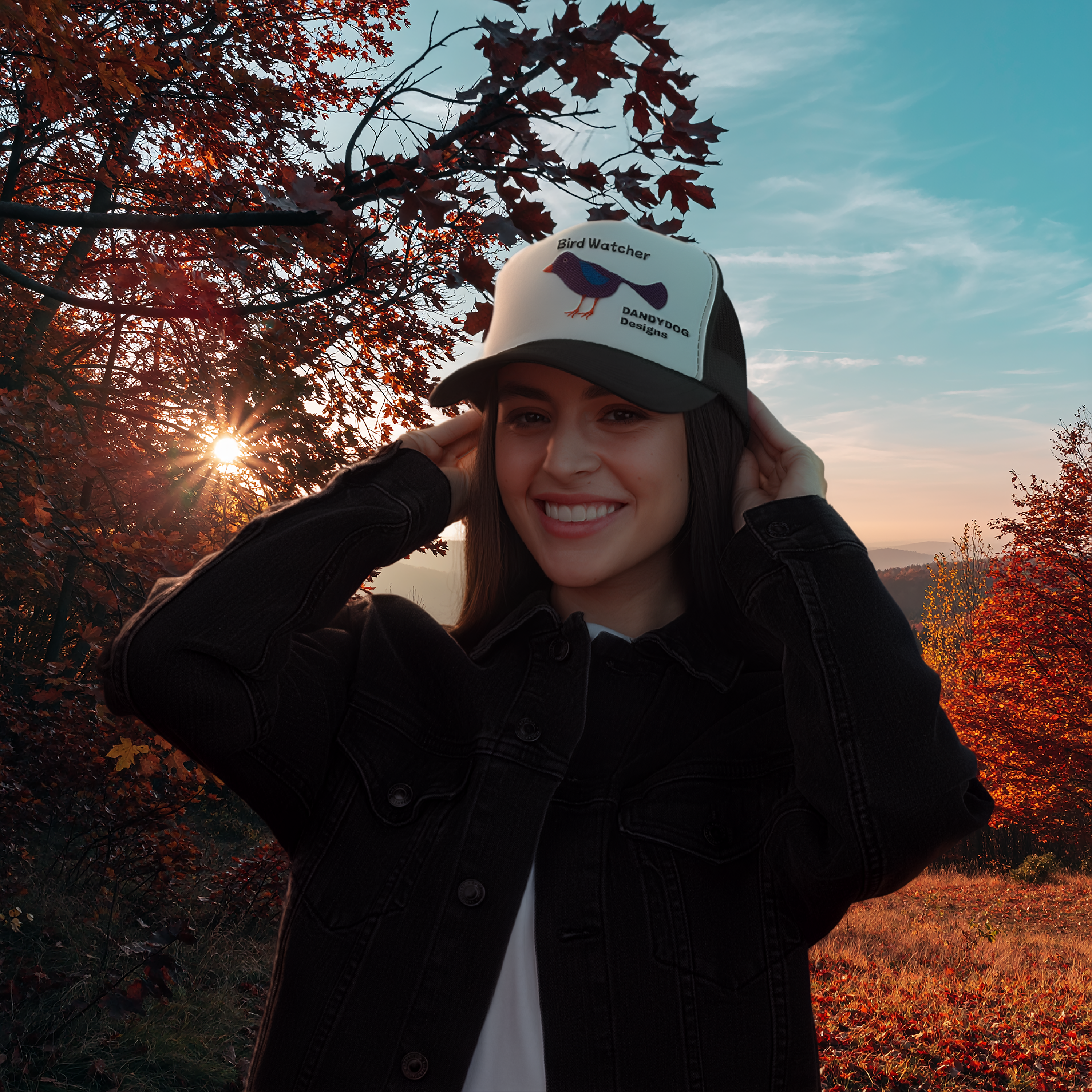 Embroidered Foam Hat — Vibrant Bird-Lover Design product thumbnail image Embroidered Foam Hat — Vibrant Bird-Lover Design product thumbnail image