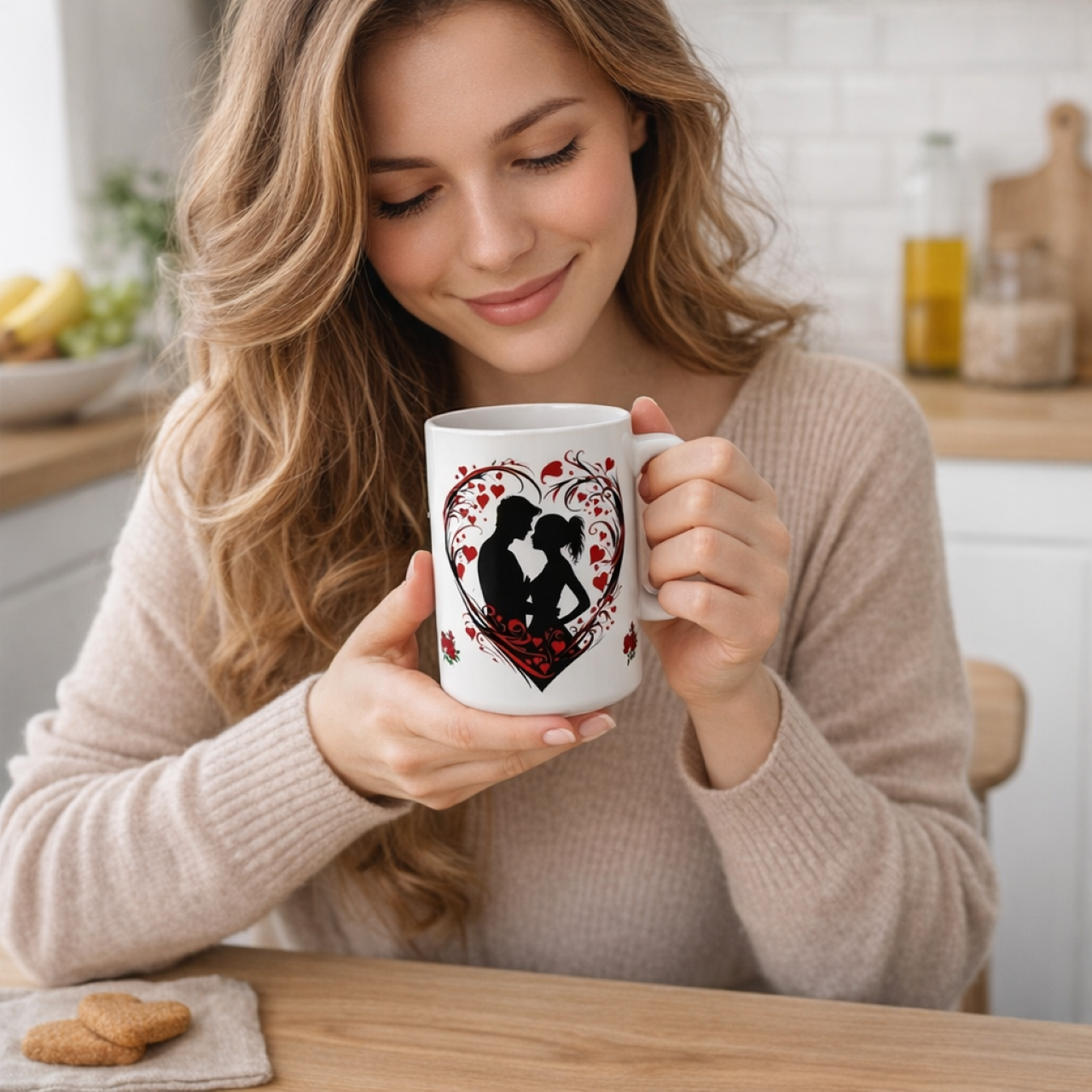 Personalized Romantic Couple Heart 15oz Mug — Valentine’s Day Love Coffee Cup product thumbnail image Personalized Romantic Couple Heart 15oz Mug — Valentine’s Day Love Coffee Cup product thumbnail image