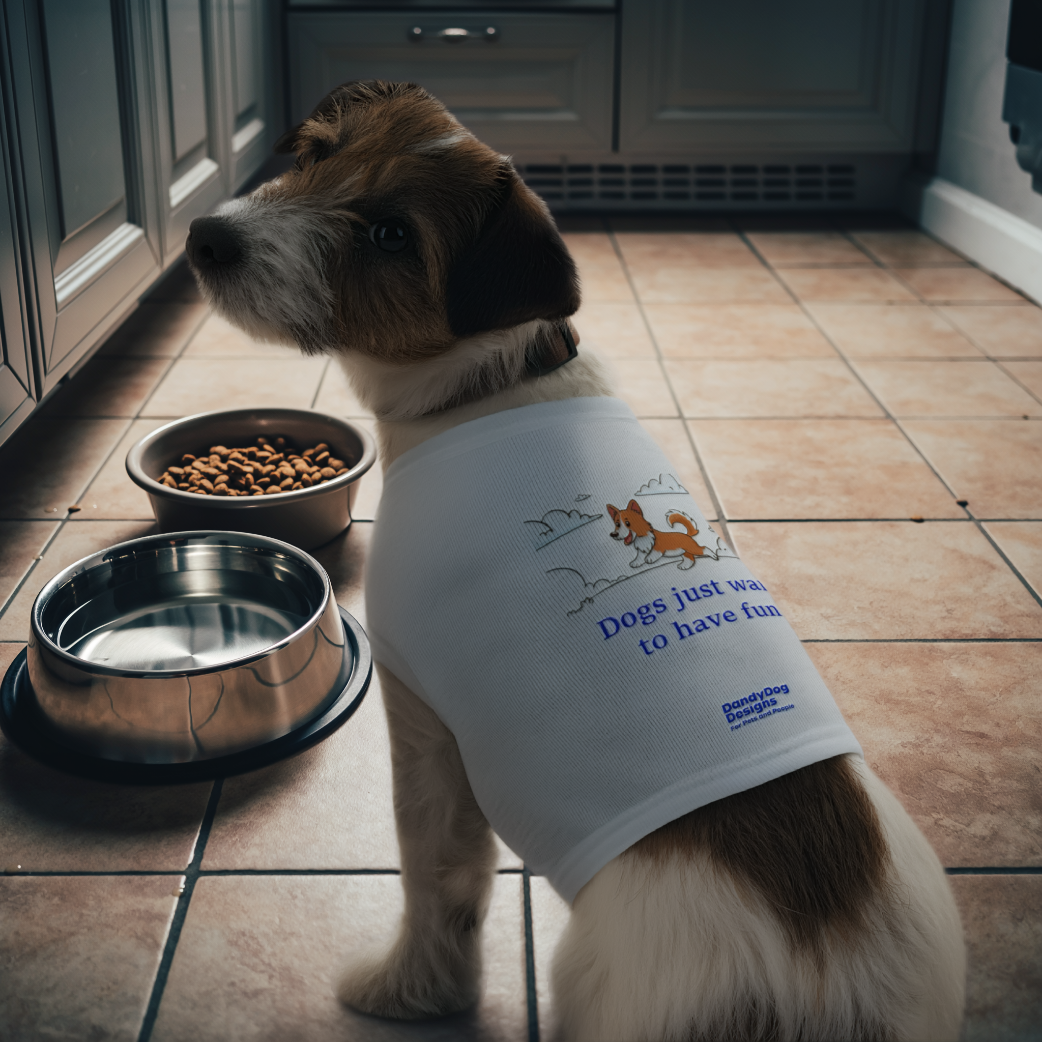 Dogs Just Want to Have Fun — Cute Pet Tank Top for Playful Dogs product thumbnail image Dogs Just Want to Have Fun — Cute Pet Tank Top for Playful Dogs product thumbnail image