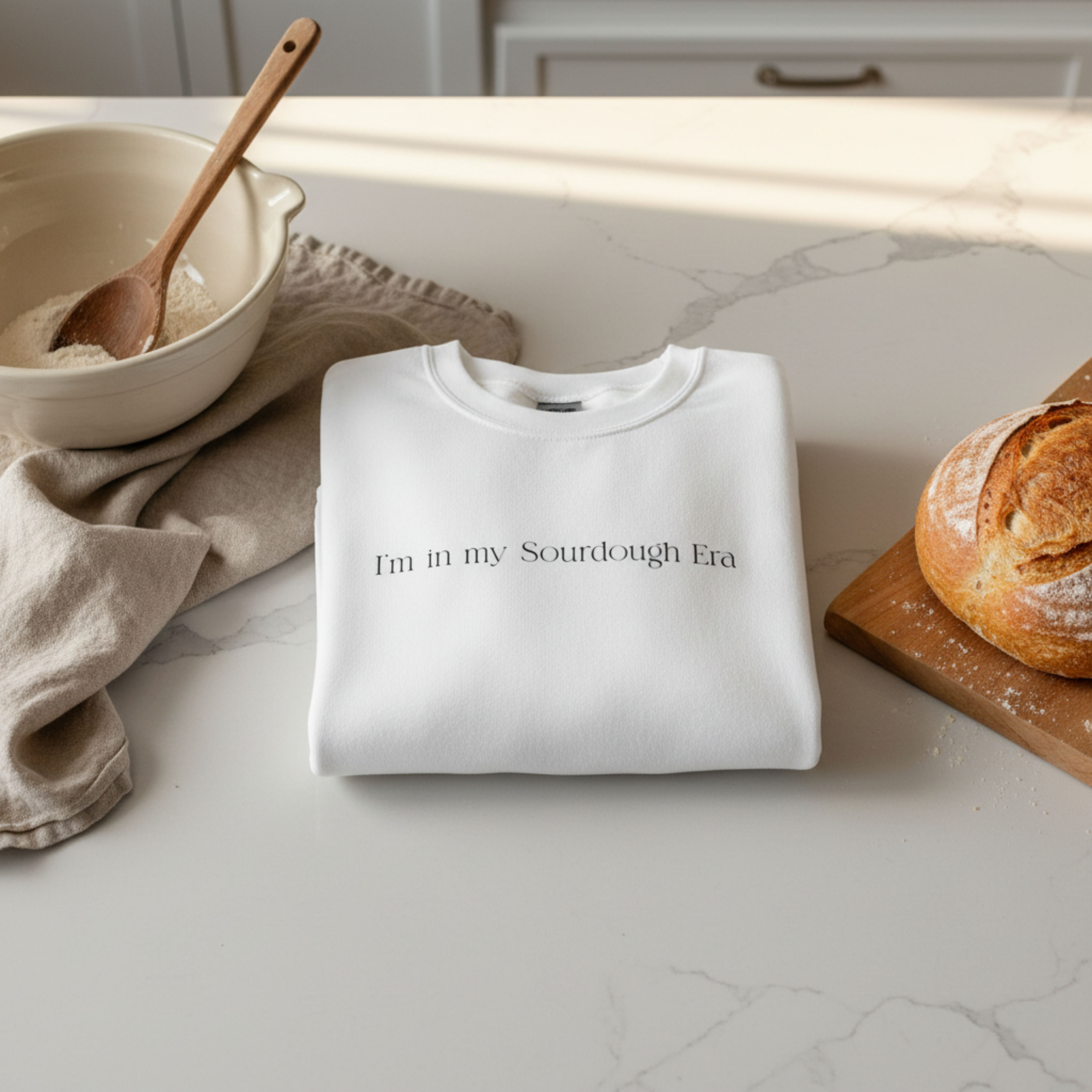 Sourdough Era Sweatshirt — Minimal Bakery Vibe Crewneck product thumbnail image