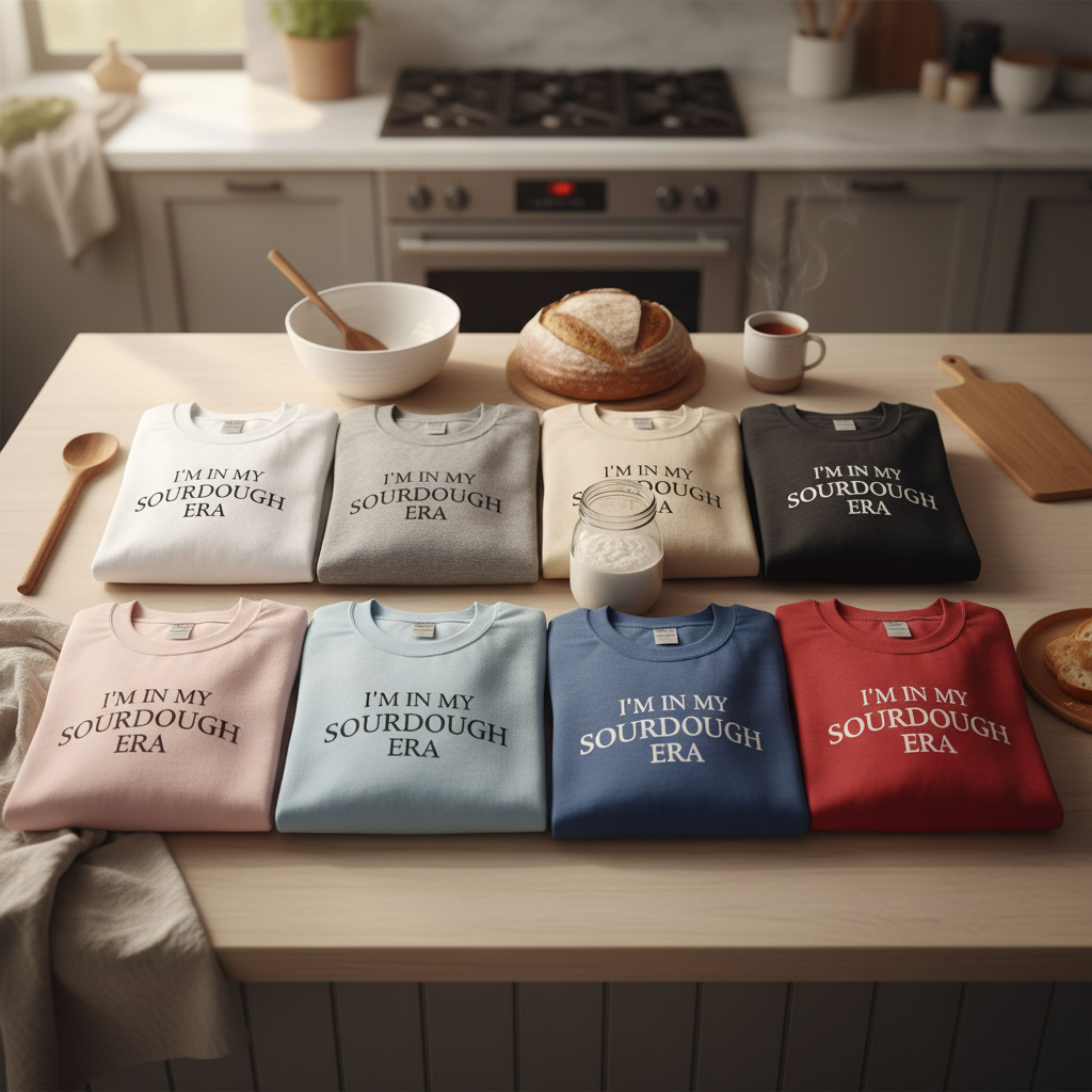 Sourdough Era Sweatshirt — Minimal Bakery Vibe Crewneck product thumbnail image