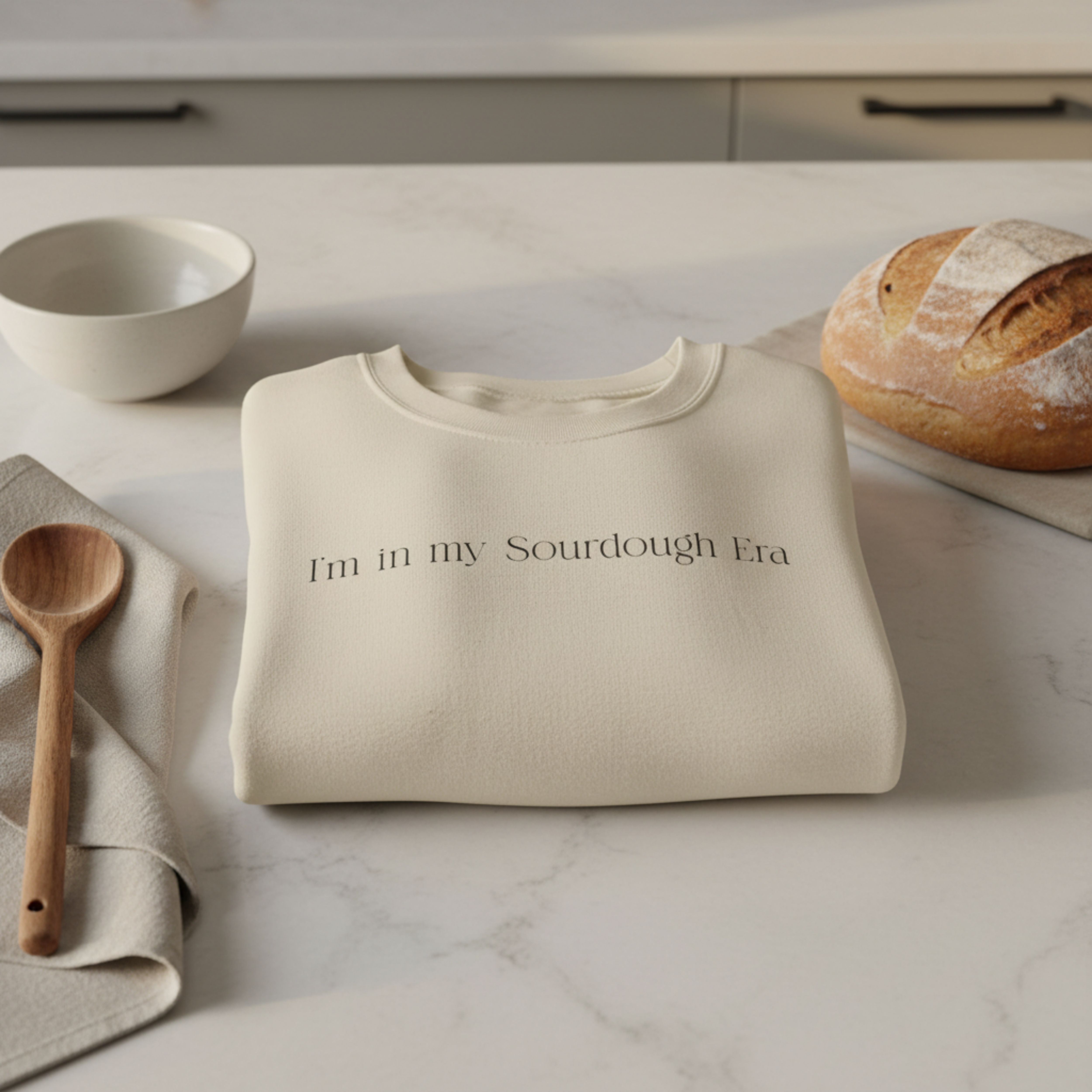 Sourdough Era Sweatshirt — Minimal Bakery Vibe Crewneck product thumbnail image Sourdough Era Sweatshirt — Minimal Bakery Vibe Crewneck product thumbnail image