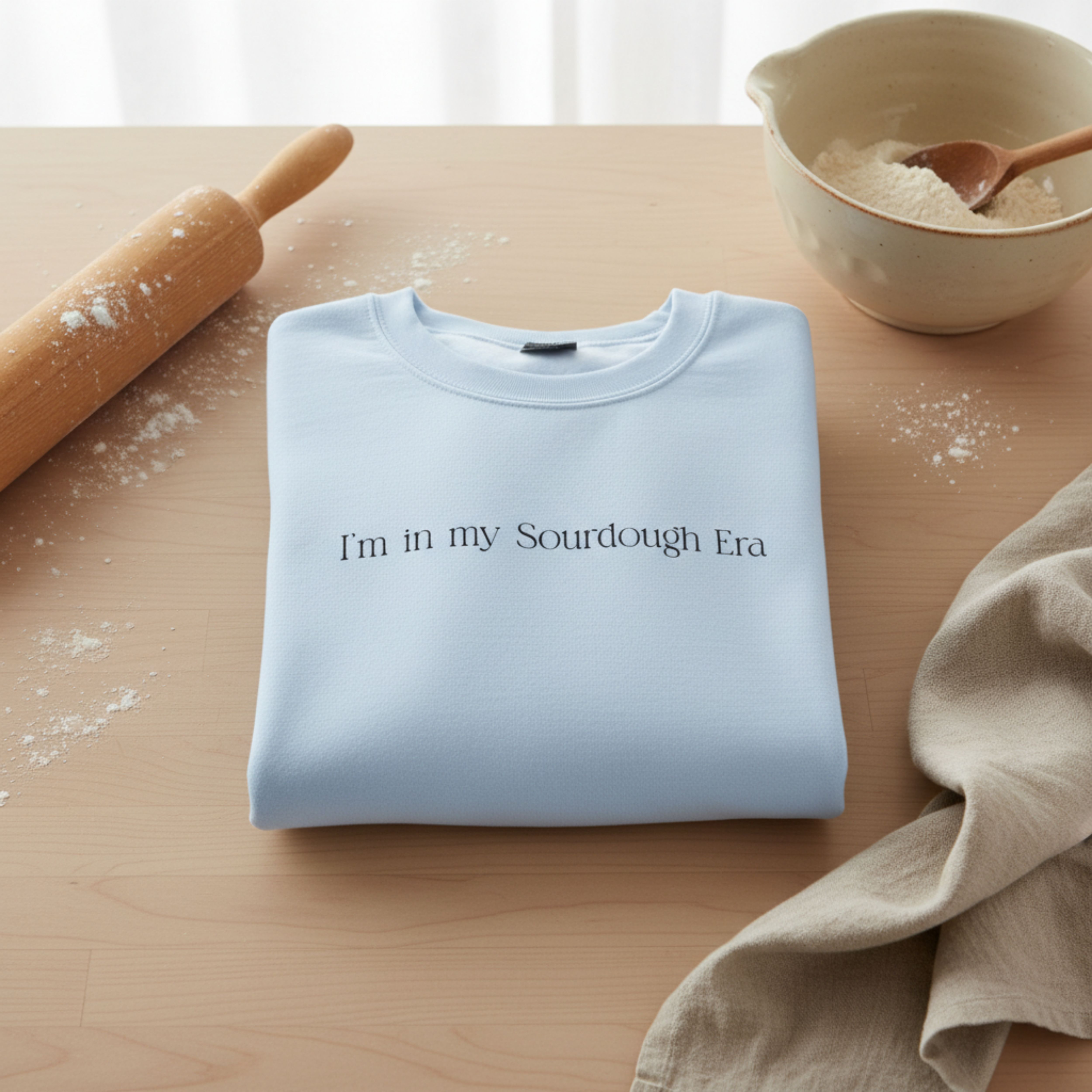 Sourdough Era Sweatshirt — Minimal Bakery Vibe Crewneck product thumbnail image Sourdough Era Sweatshirt — Minimal Bakery Vibe Crewneck product thumbnail image