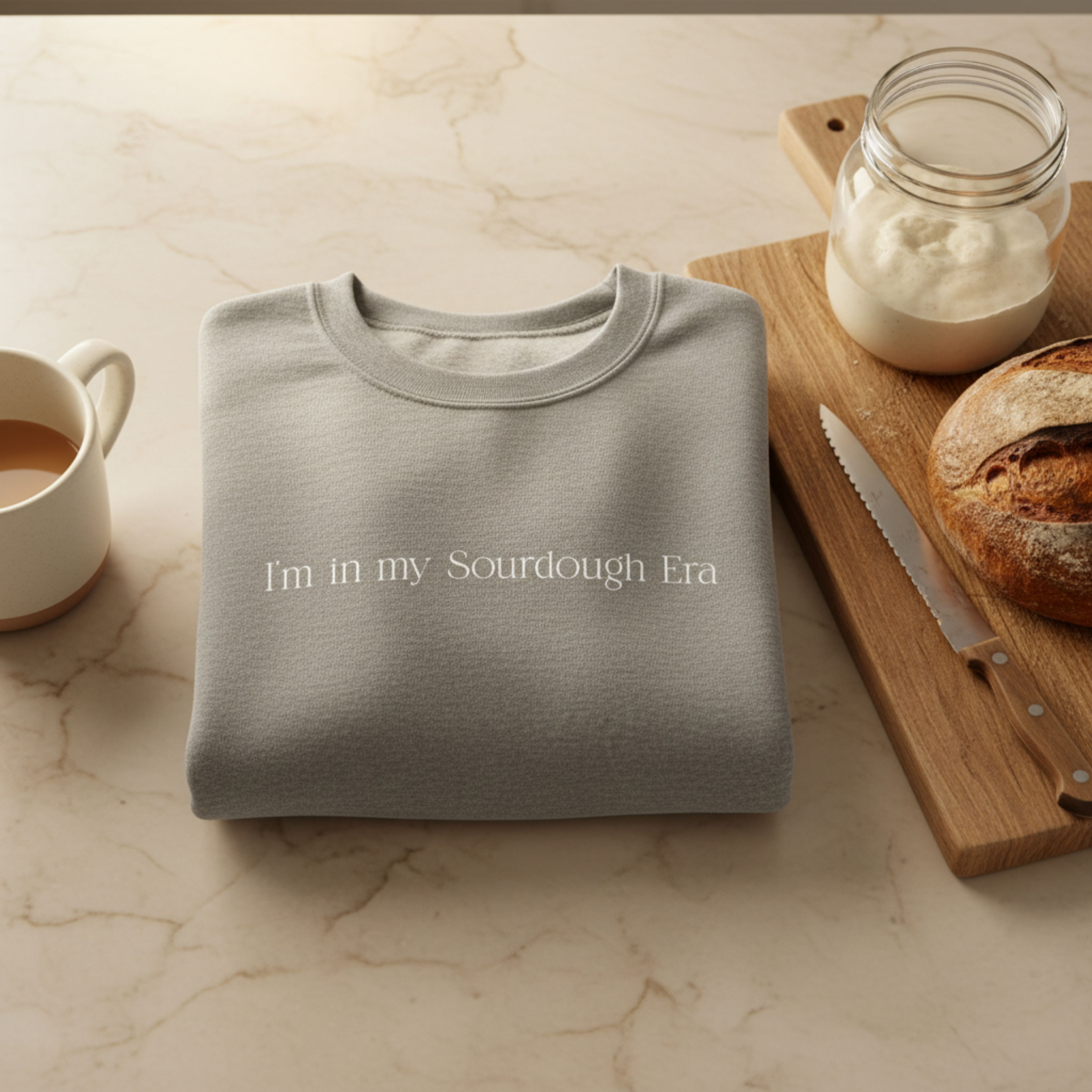 Sourdough Era Sweatshirt — Minimal Bakery Vibe Crewneck product thumbnail image Sourdough Era Sweatshirt — Minimal Bakery Vibe Crewneck product thumbnail image