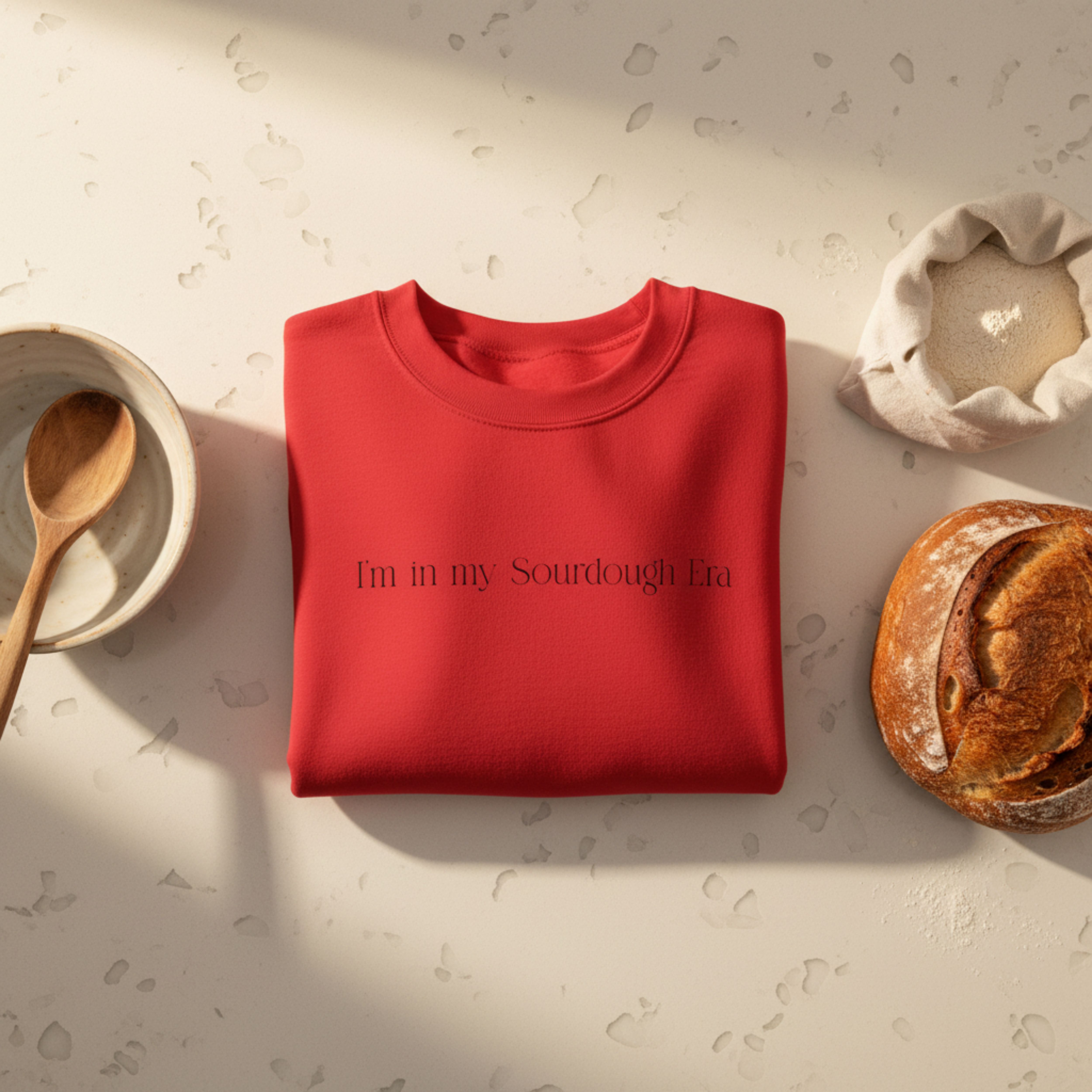 Sourdough Era Sweatshirt — Minimal Bakery Vibe Crewneck product thumbnail image