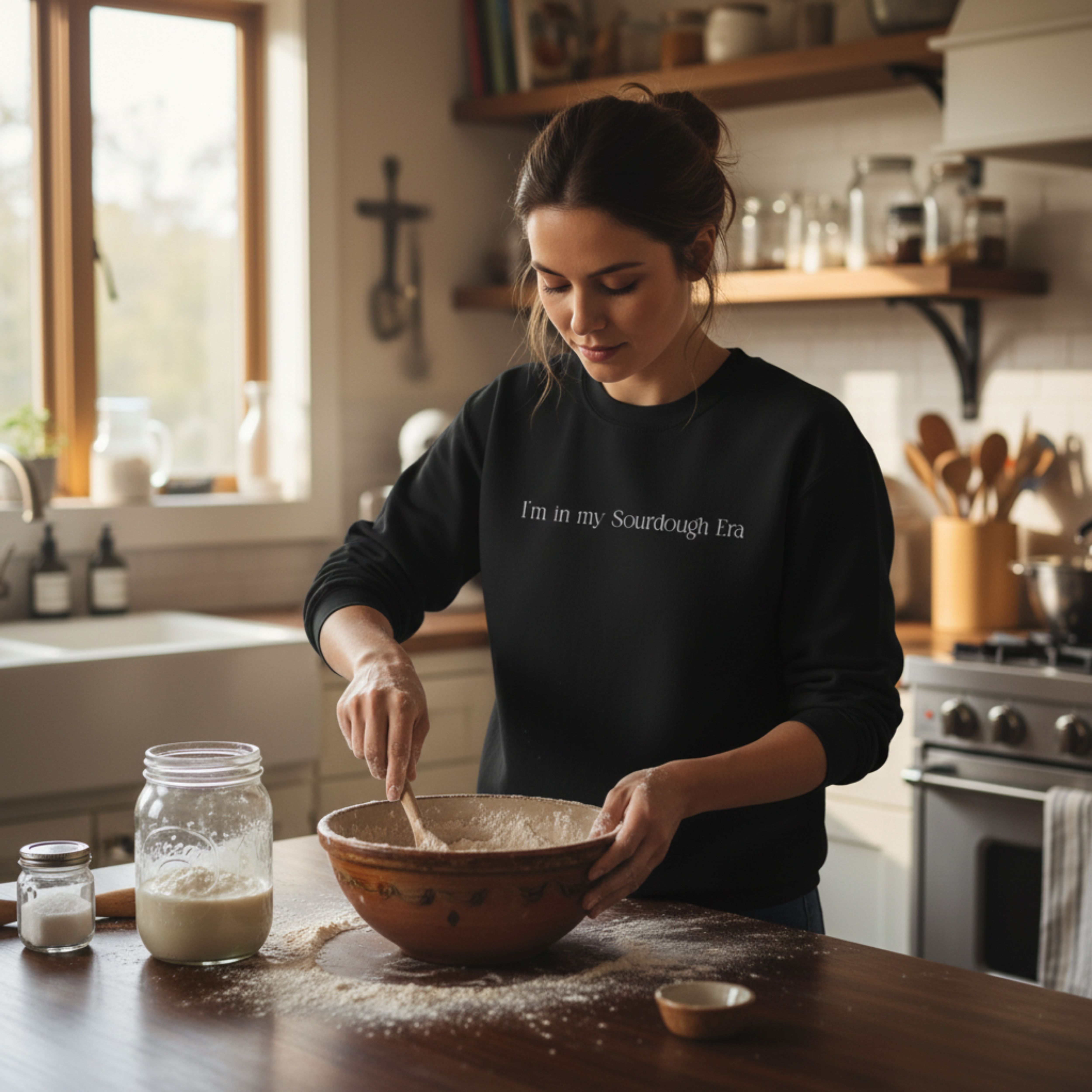 Sourdough Era Sweatshirt — Minimal Bakery Vibe Crewneck product thumbnail image Sourdough Era Sweatshirt — Minimal Bakery Vibe Crewneck product thumbnail image
