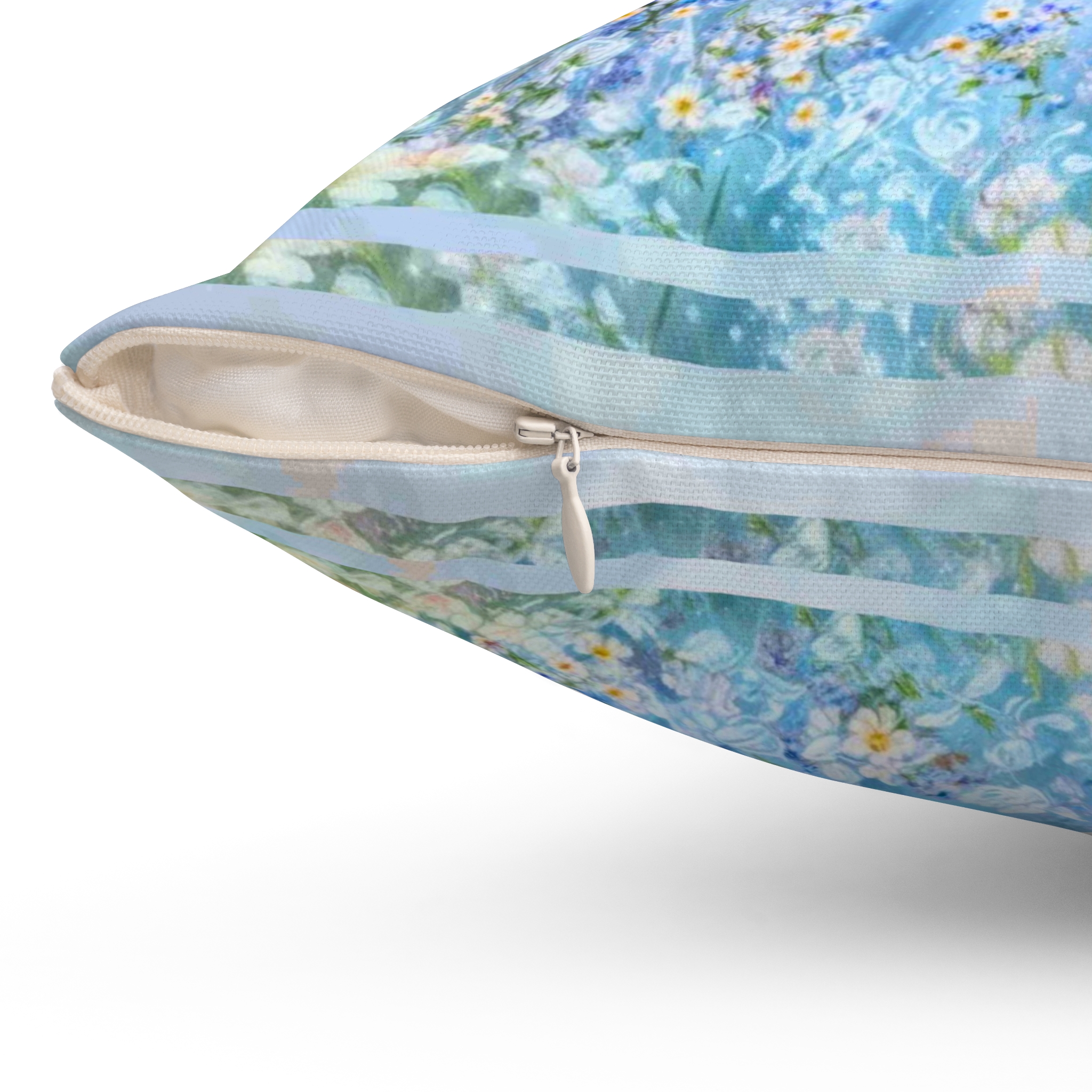 Woman in Lavender Gown Pillow | Floral Bouquet Decorative Pillow product thumbnail image