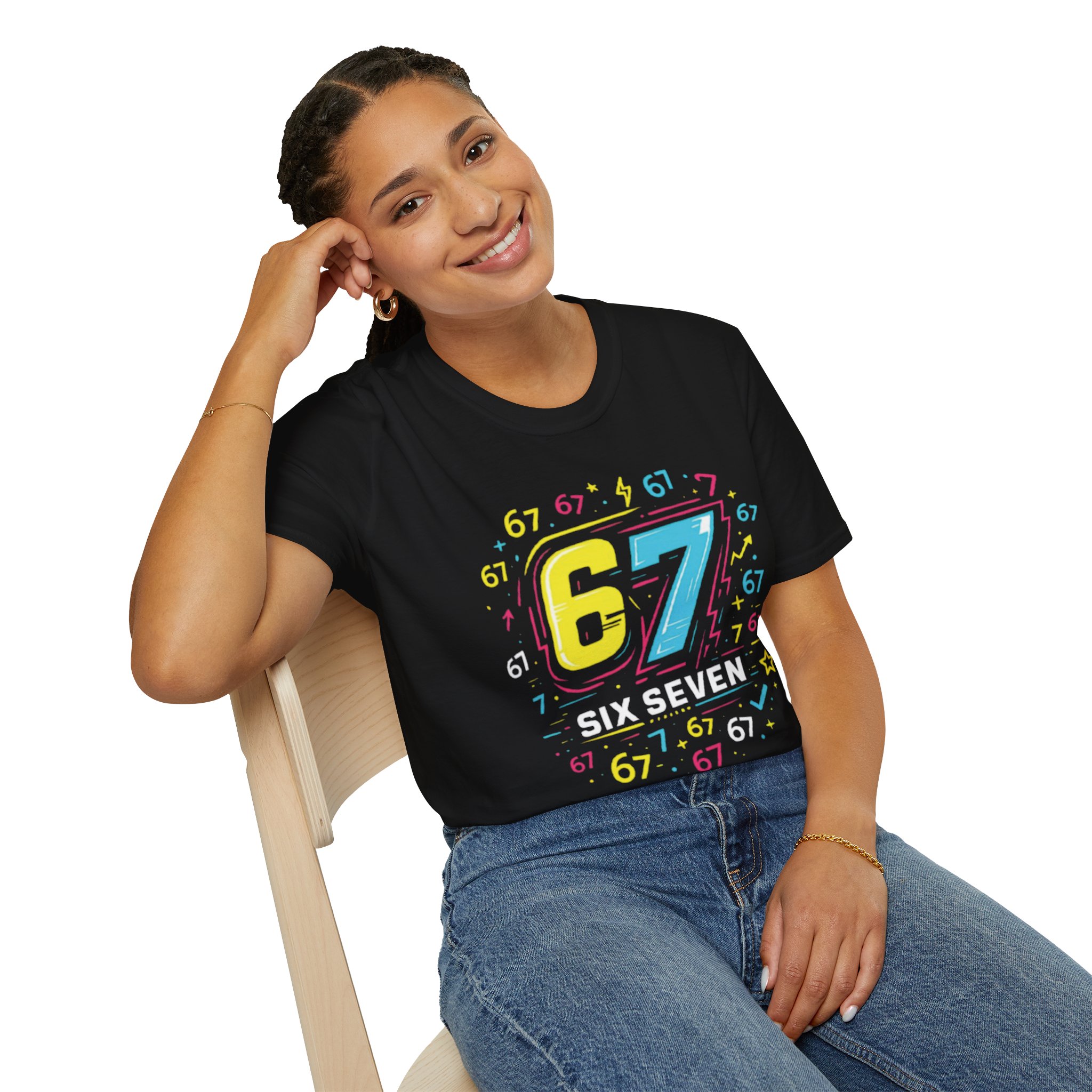 Unisex T-Shirt SIX SEVEN MEME product thumbnail image Unisex T-Shirt SIX SEVEN MEME product thumbnail image