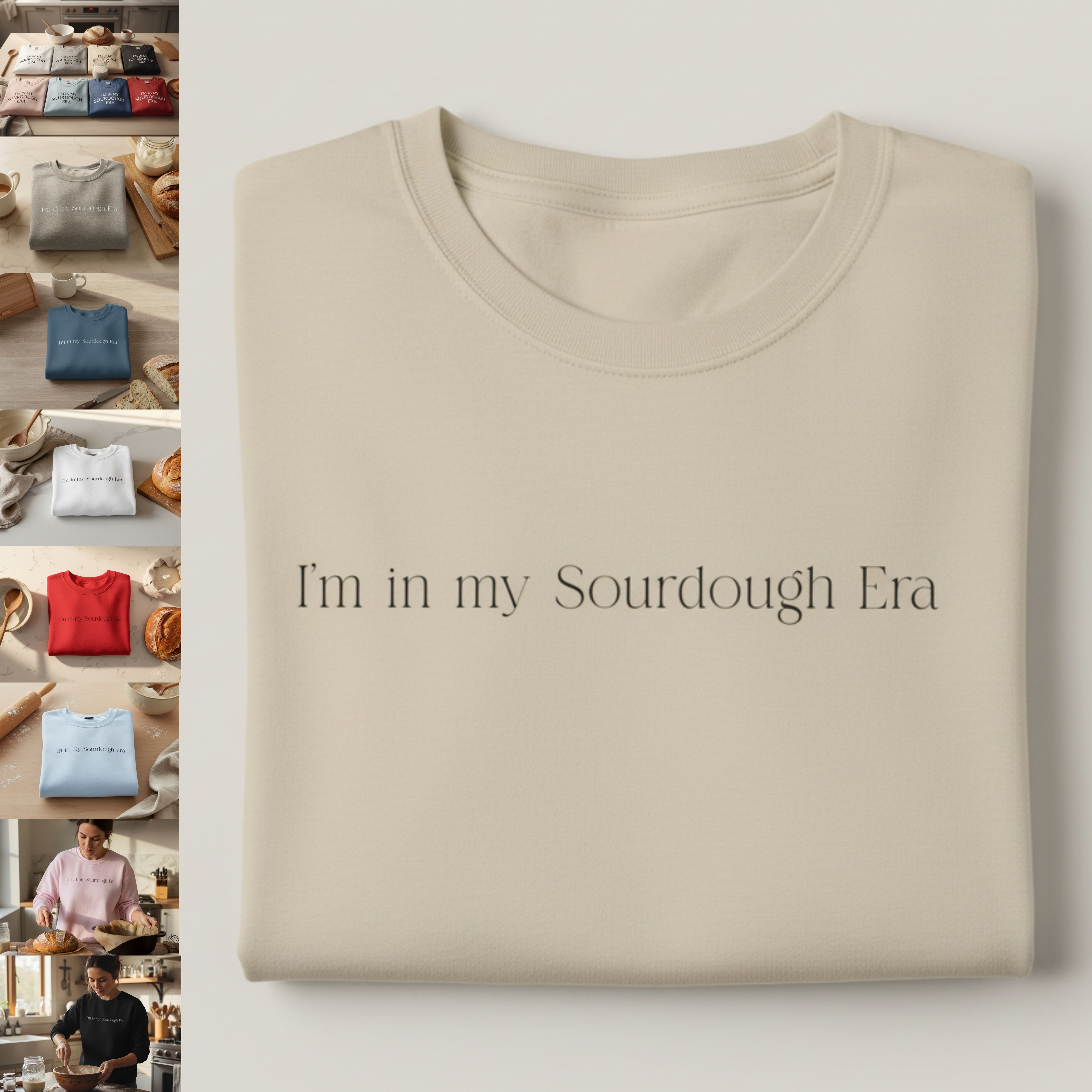 Sourdough Era Sweatshirt — Minimal Bakery Vibe Crewneck