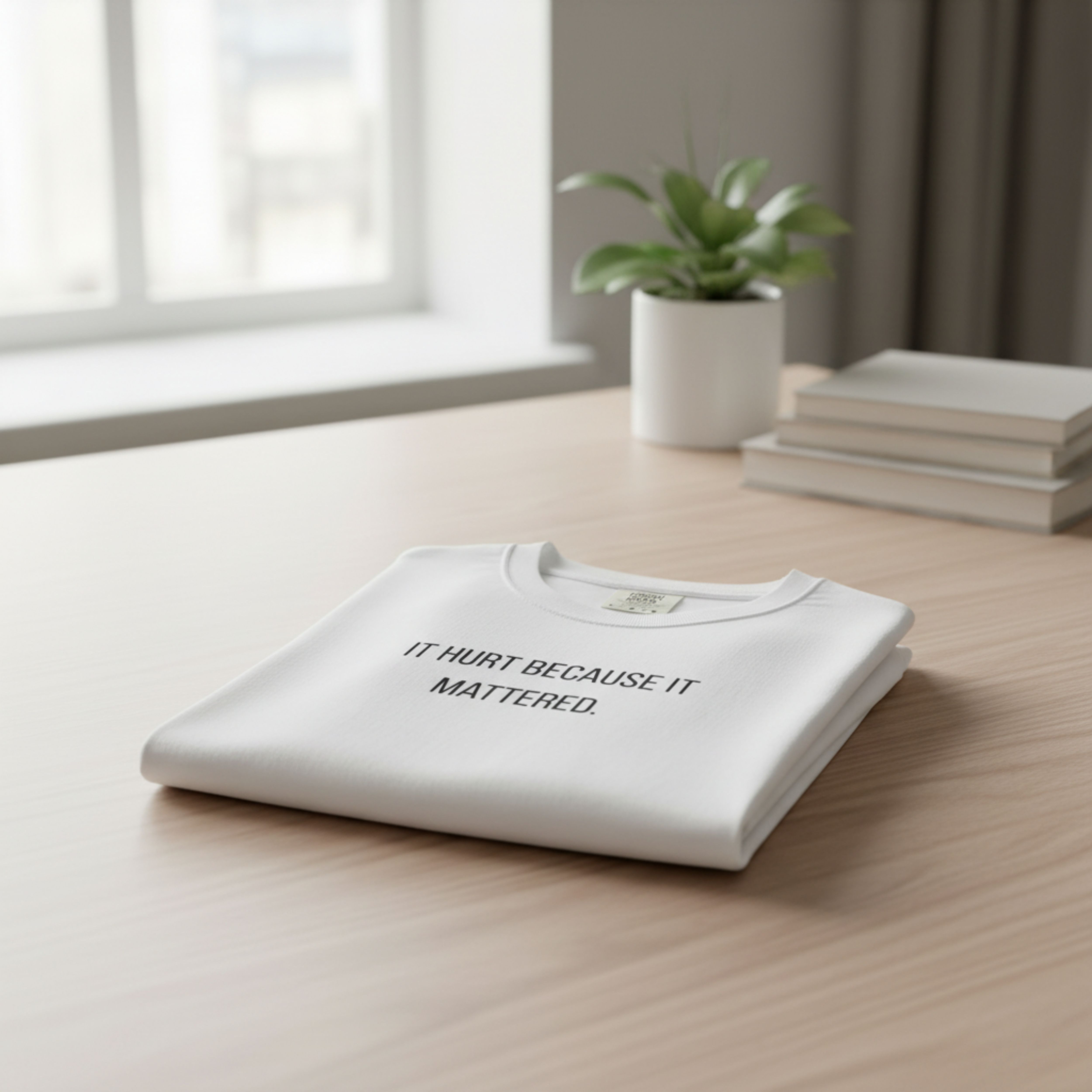 “It Hurt Because It Mattered.” Inspirational Quote T-Shirt product thumbnail image