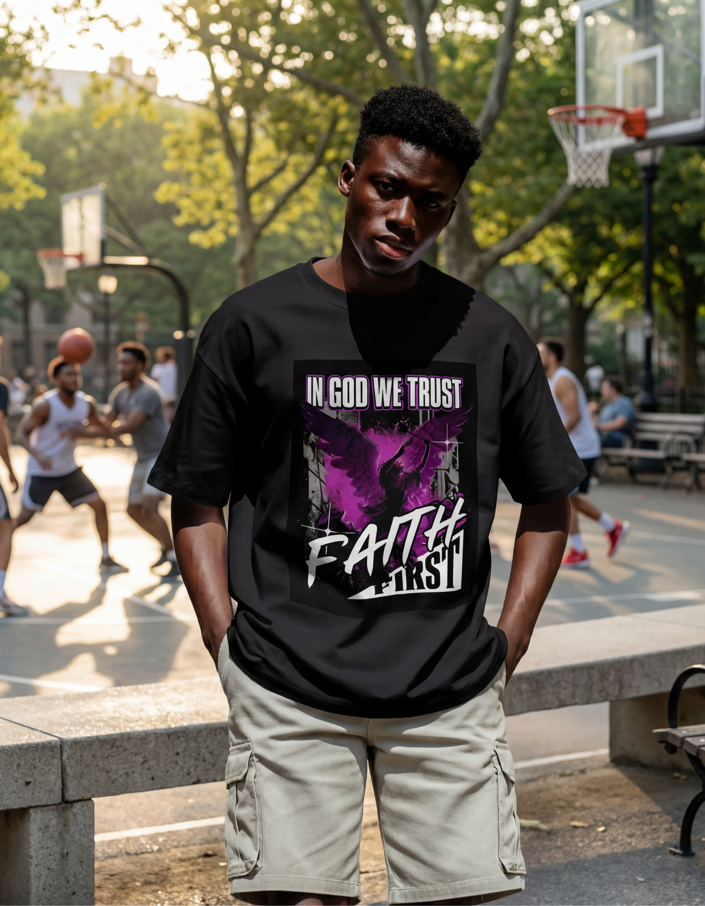Faith First T-Shirt — "In God We Trust" Christian Graphic Tee product thumbnail image