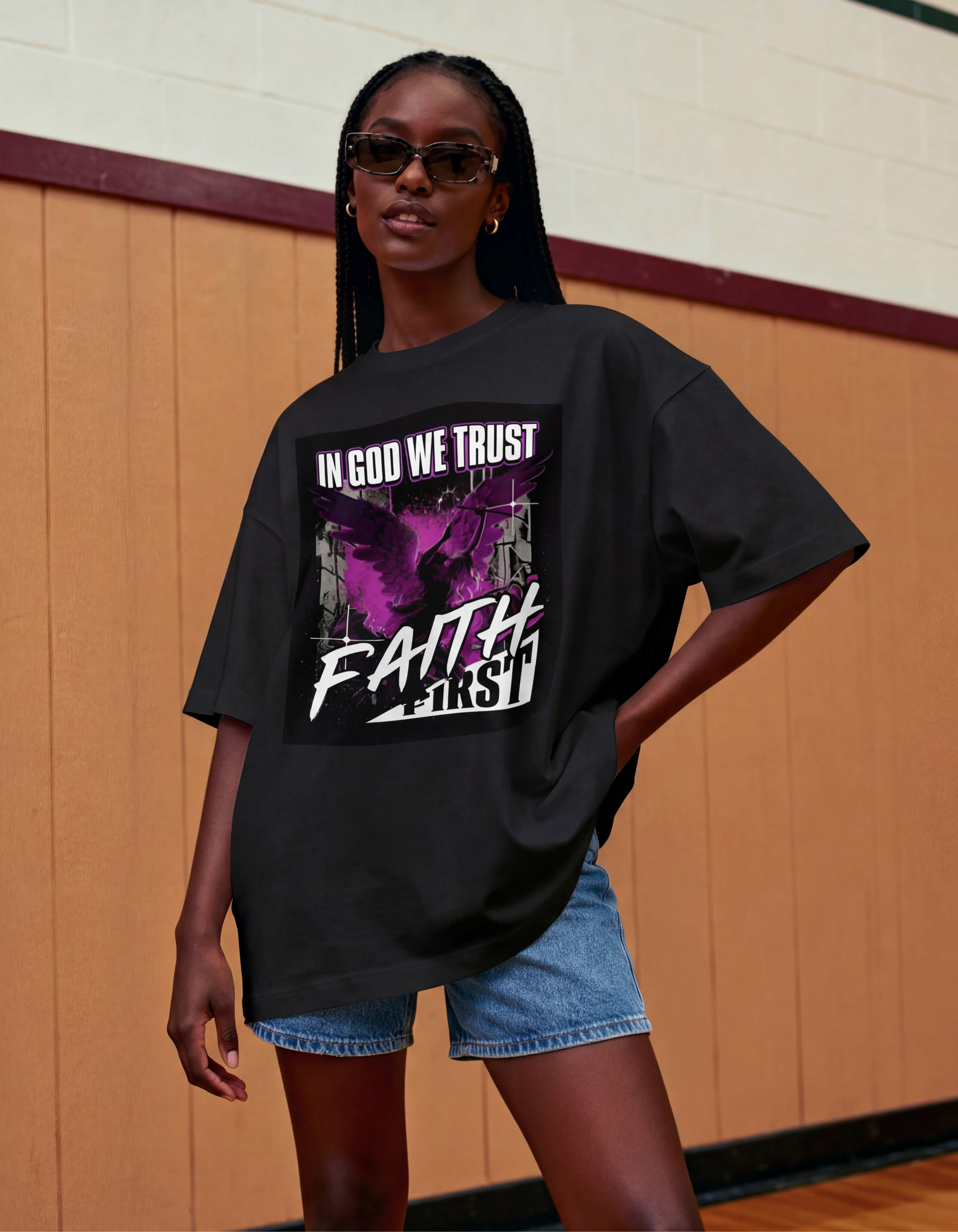 Faith First T-Shirt — "In God We Trust" Christian Graphic Tee product thumbnail image Faith First T-Shirt — "In God We Trust" Christian Graphic Tee product thumbnail image