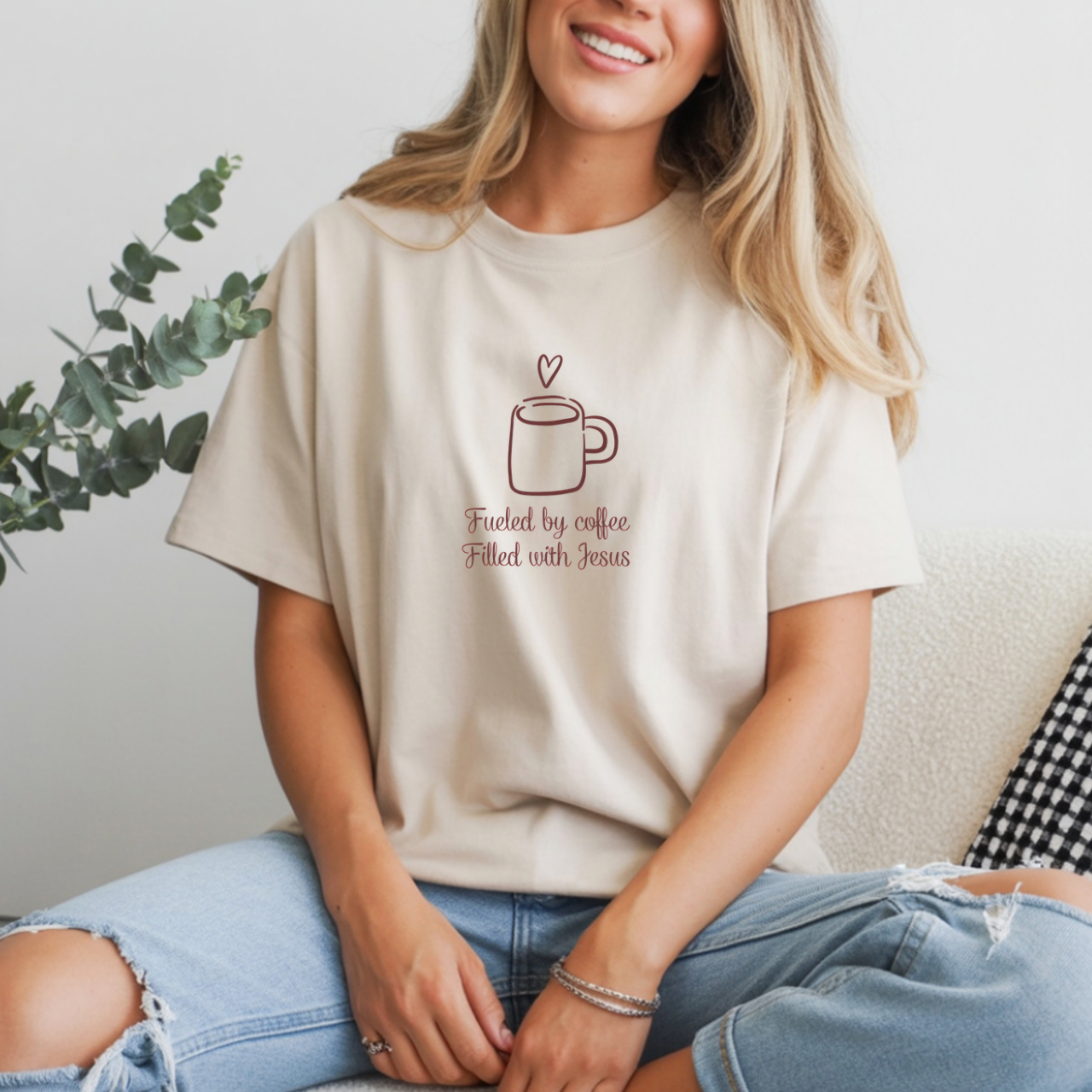 Christian Coffee and Jesus Gildan Unisex Tshirt | Faith Based Graphic Tee | Christian Gift product thumbnail image Christian Coffee and Jesus Gildan Unisex Tshirt | Faith Based Graphic Tee | Christian Gift product thumbnail image