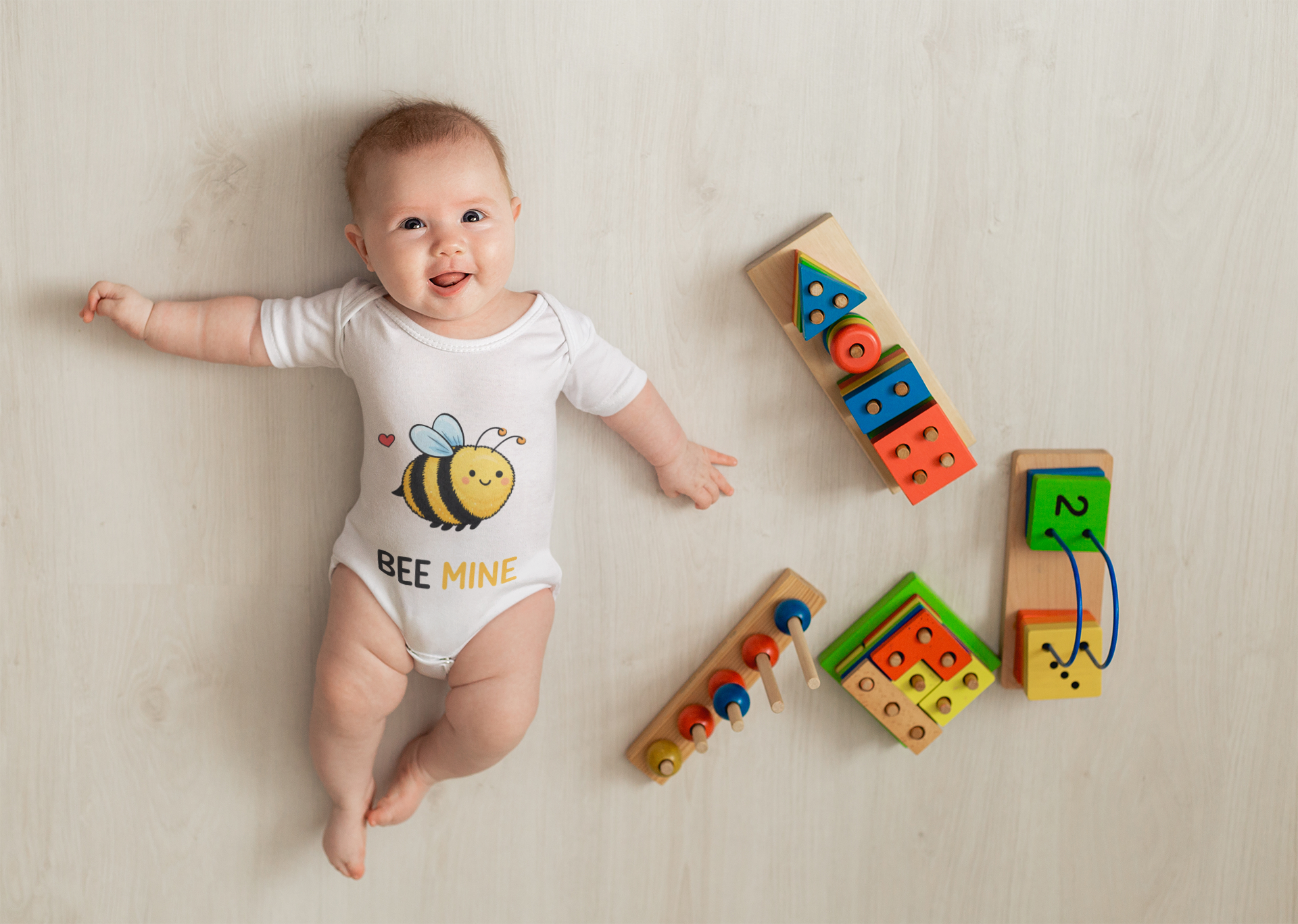 Bee Mine – Sweet as Can Bee 🐝💛- Cute Bee Valentine Infant Onesie product thumbnail image