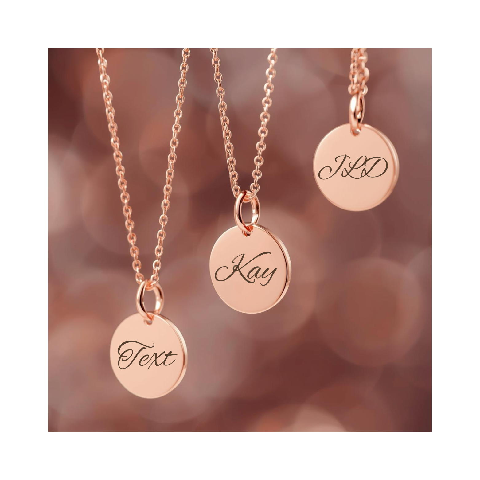 Engravable Circle Necklace -Personalized Round Pendant Necklace product thumbnail image